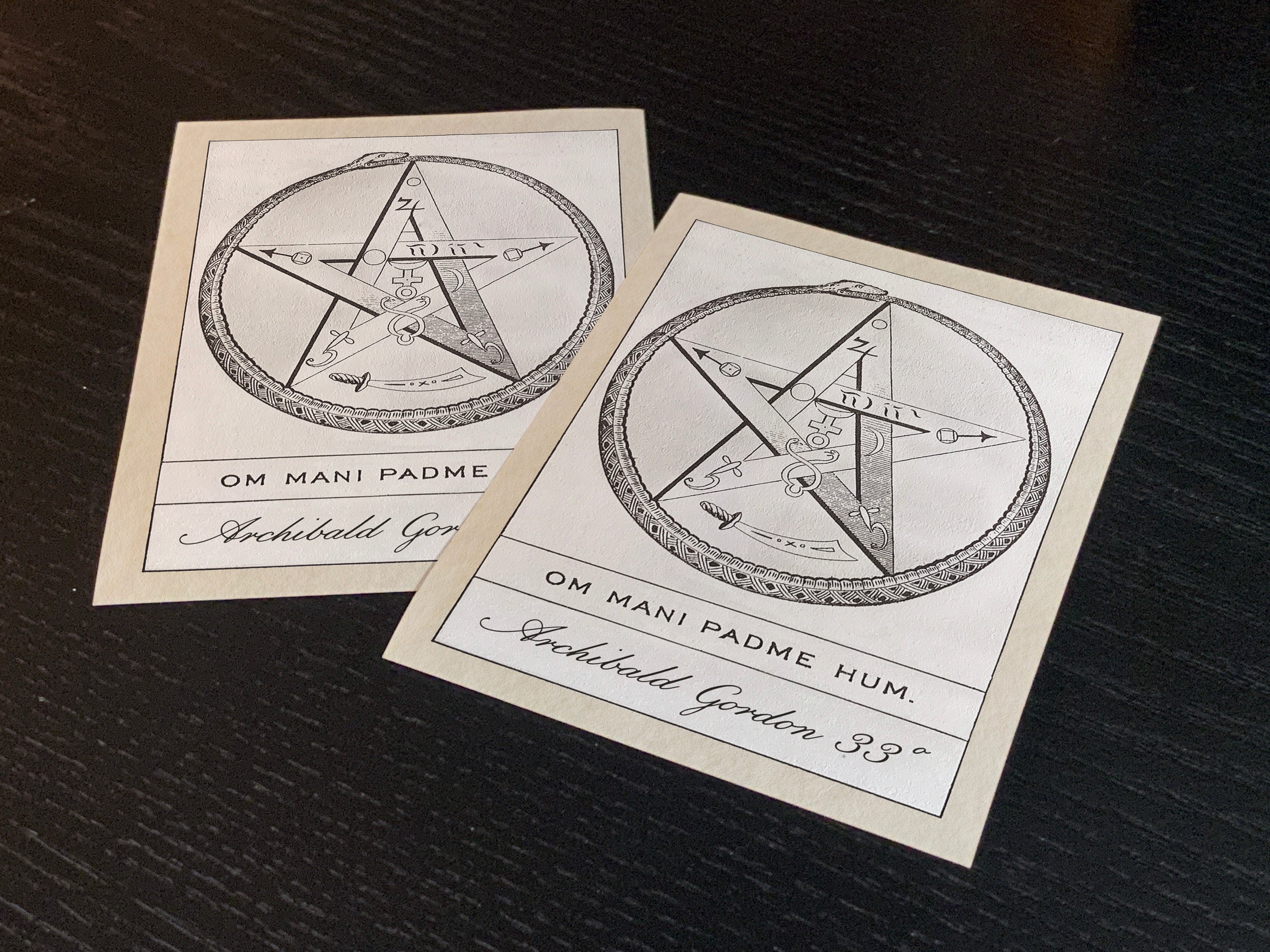 Ouroboros, Personalized Ex-Libris Bookplates, Crafted on Traditional Gummed Paper, 3in x 4in, Set of 30