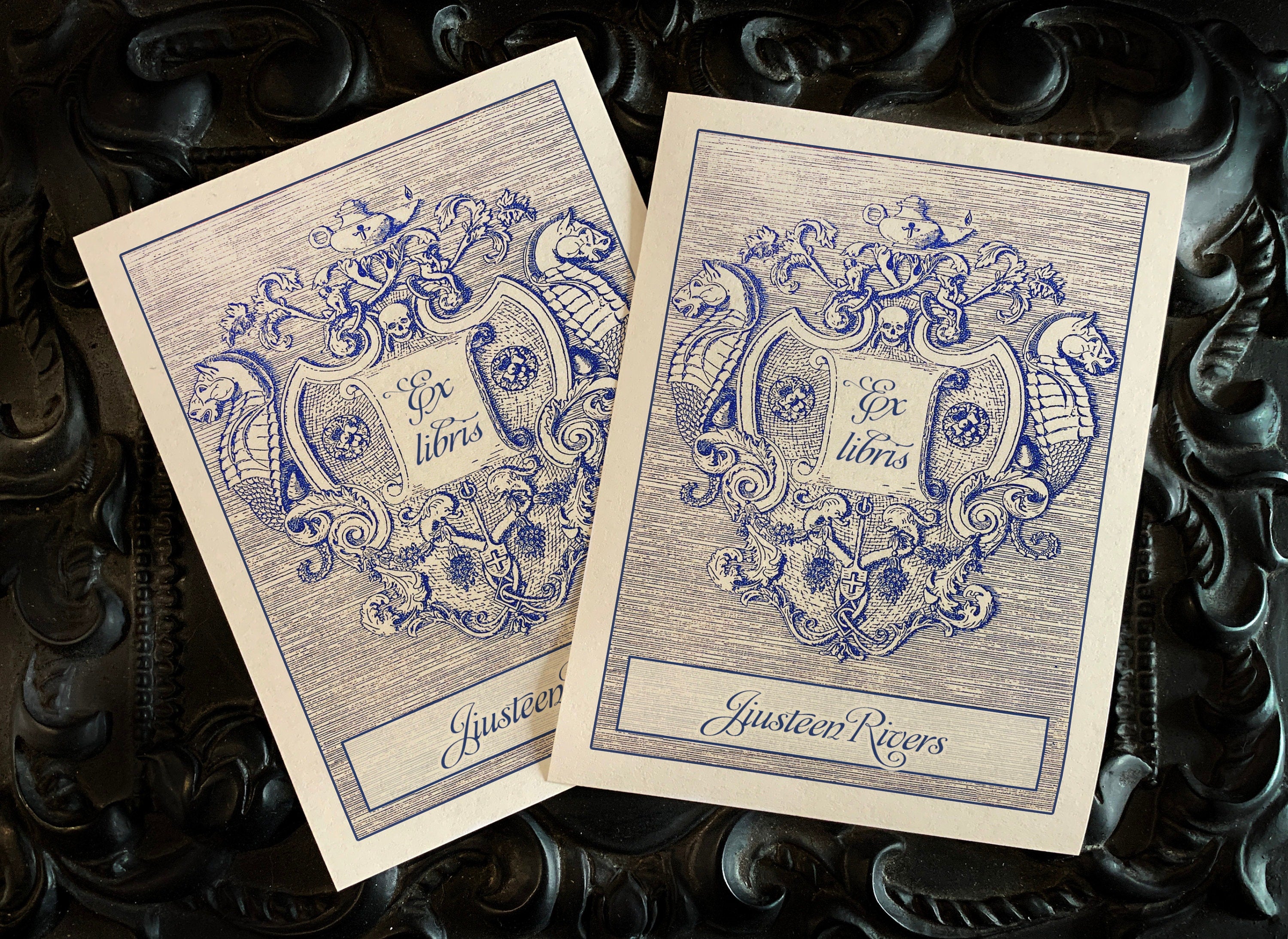 It's a Pirate's Life for Me, Personalized Nautical Ex-Libris Bookplates, Crafted on Traditional Gummed Paper, 3in x 4in, Set of 30