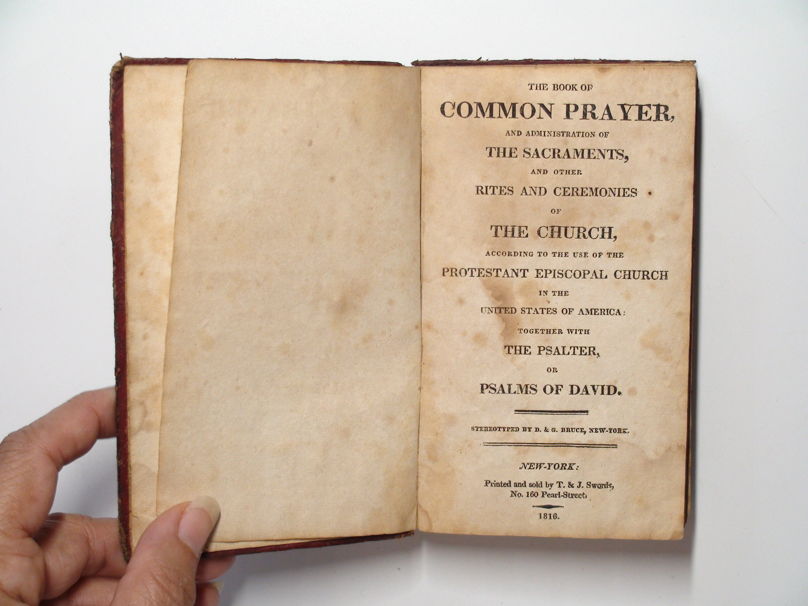 The Book of Common Prayer, Protestant Episcopal Church, Rare, Leather, 1816