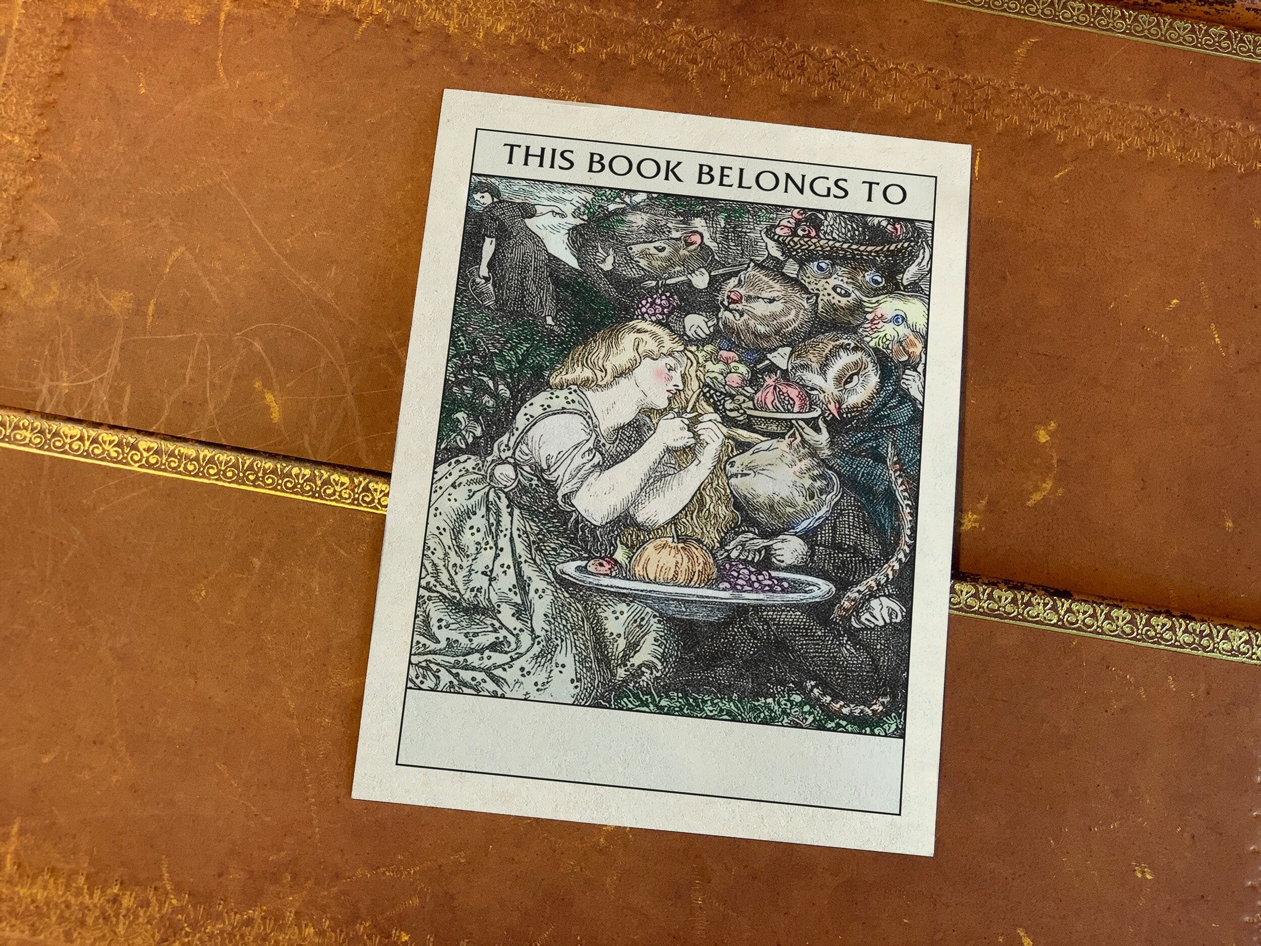 Goblin Market, Personalized Ex-Libris Bookplates, Crafted on Traditional Gummed Paper, 3in x 4in, Set of 30