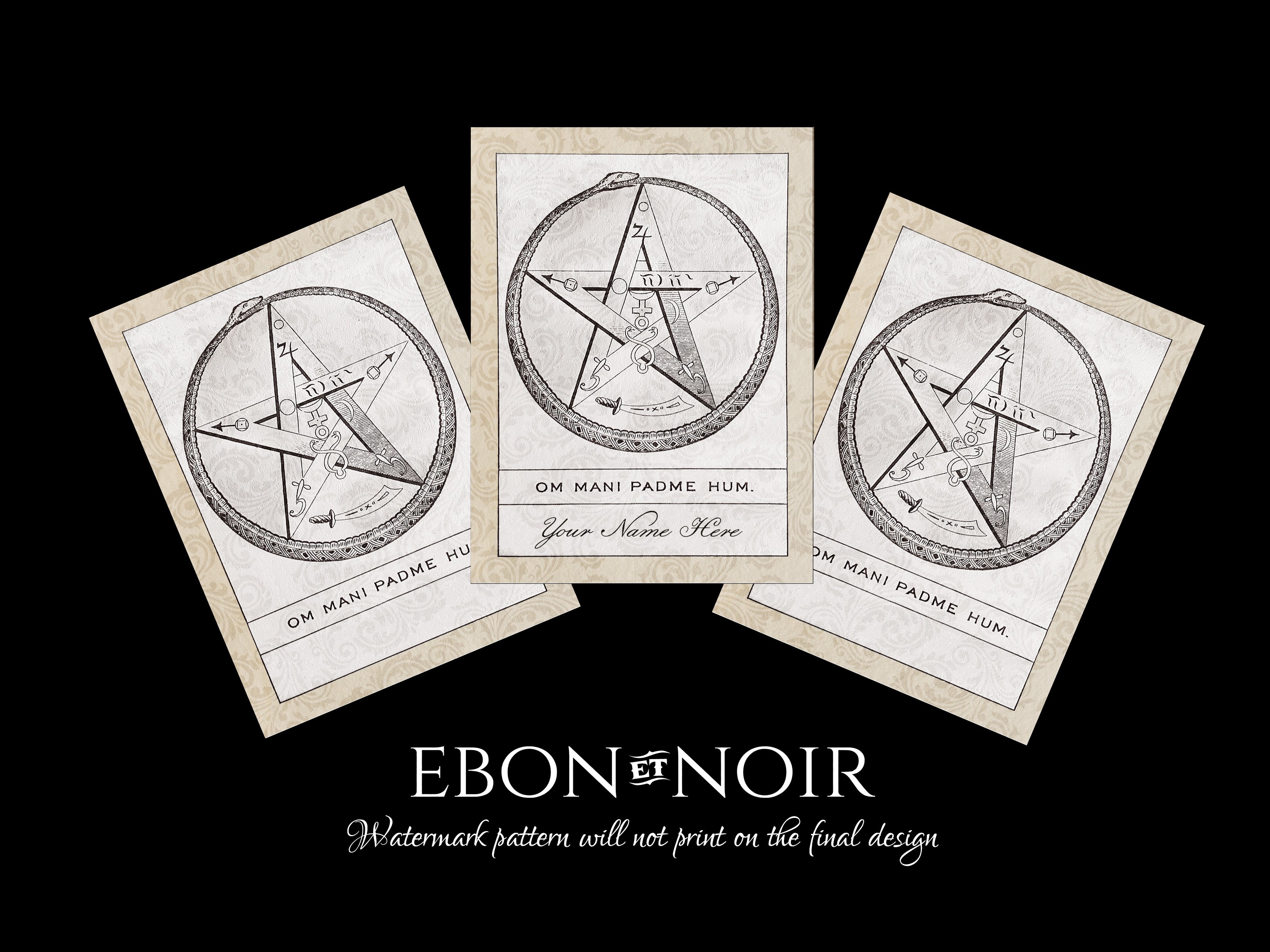 Ouroboros, Personalized Ex-Libris Bookplates, Crafted on Traditional Gummed Paper, 3in x 4in, Set of 30