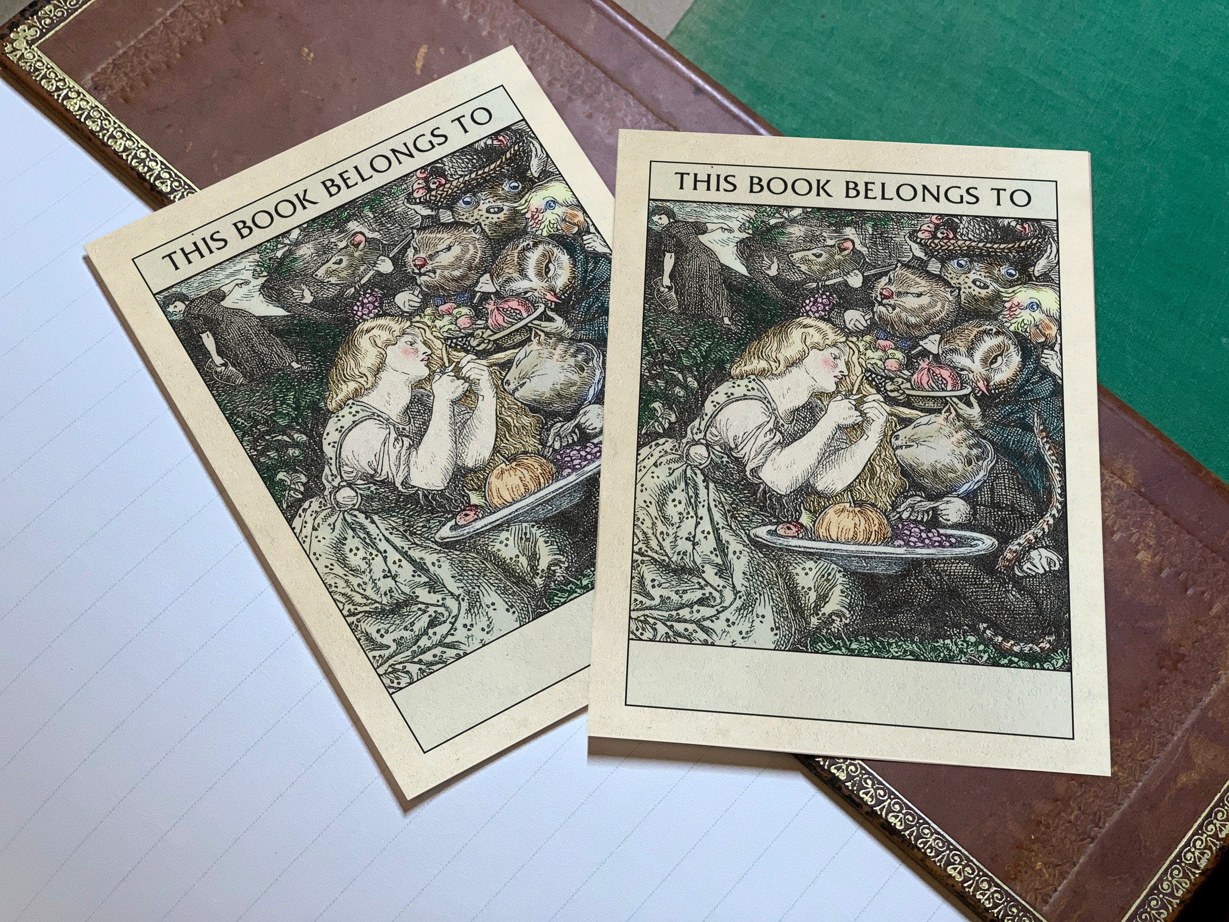 Goblin Market, Personalized Ex-Libris Bookplates, Crafted on Traditional Gummed Paper, 3in x 4in, Set of 30