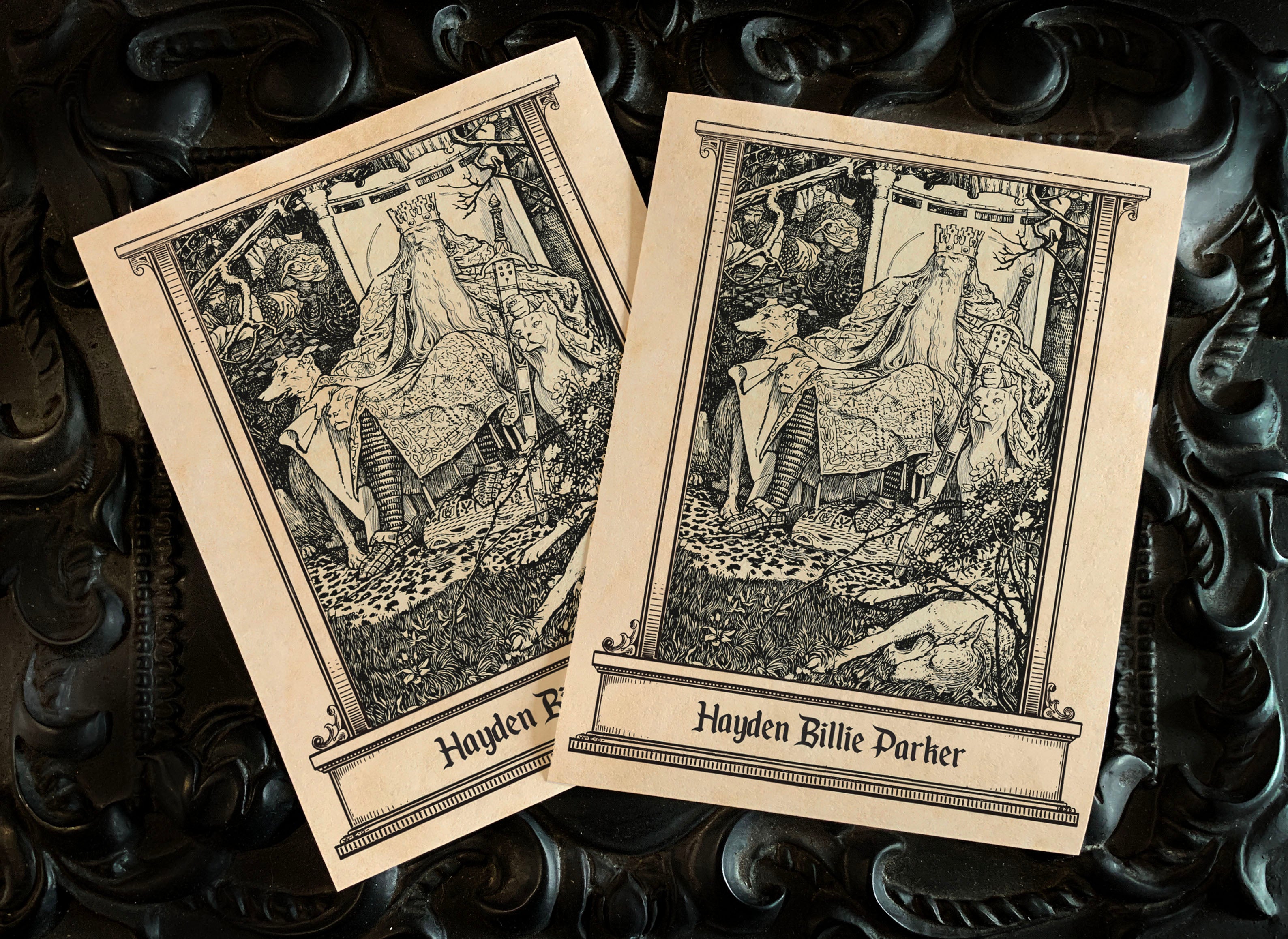 Monarch's Legacy, Personalized Ex-Libris Bookplates, Crafted on Traditional Gummed Paper, 3in x 4in, Set of 30