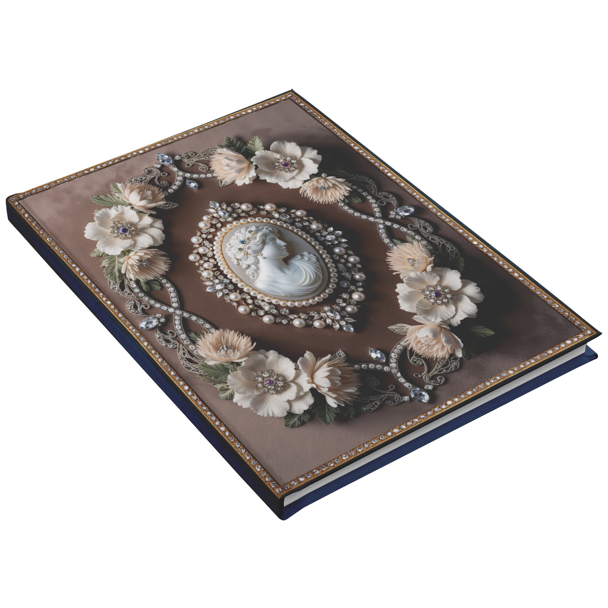 Bejeweled Cameo Hardcover Lined Journal With 150 Perforated Pages