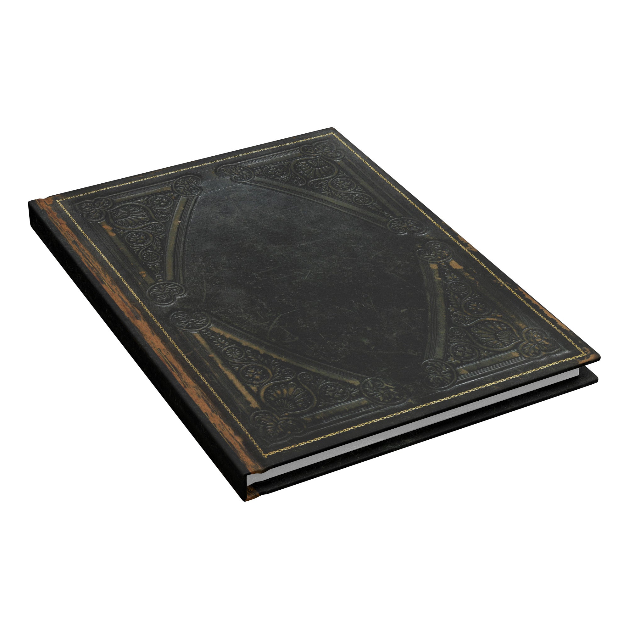 The Black Book, Dark Academia, Hardcover Lined Journal With 150 Perforated Pages