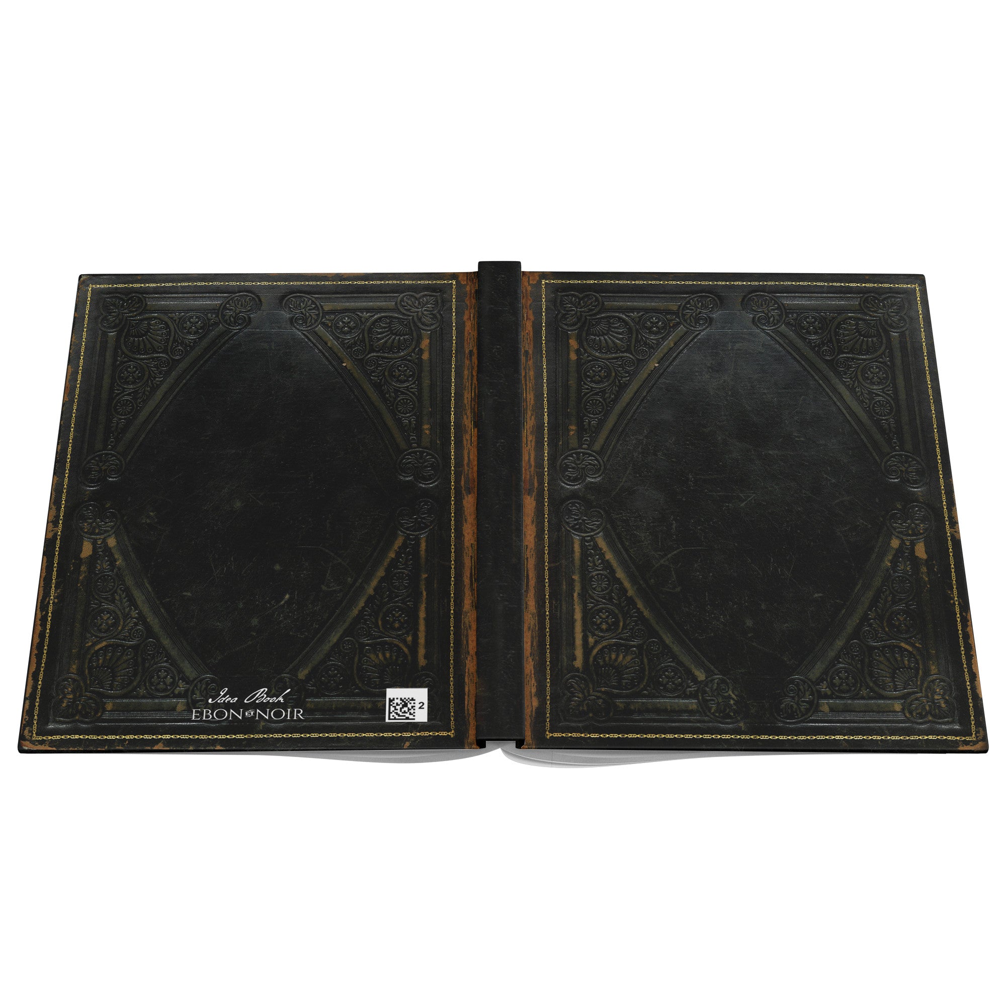 The Black Book, Dark Academia, Hardcover Lined Journal With 150 Perforated Pages