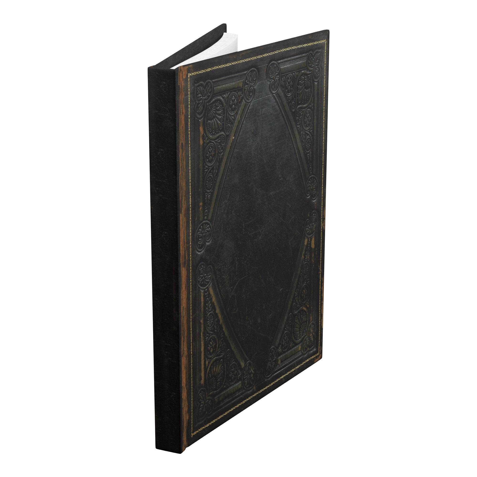 The Black Book, Dark Academia, Hardcover Lined Journal With 150 Perforated Pages