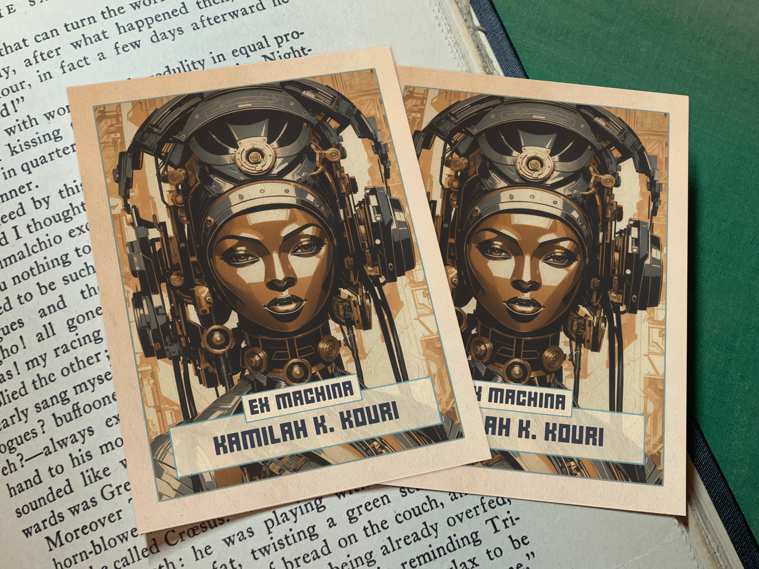 Ex Machina, Personalized Ex-Libris Bookplates, Crafted on Traditional Gummed Paper, 3in x 4in, Set of 30