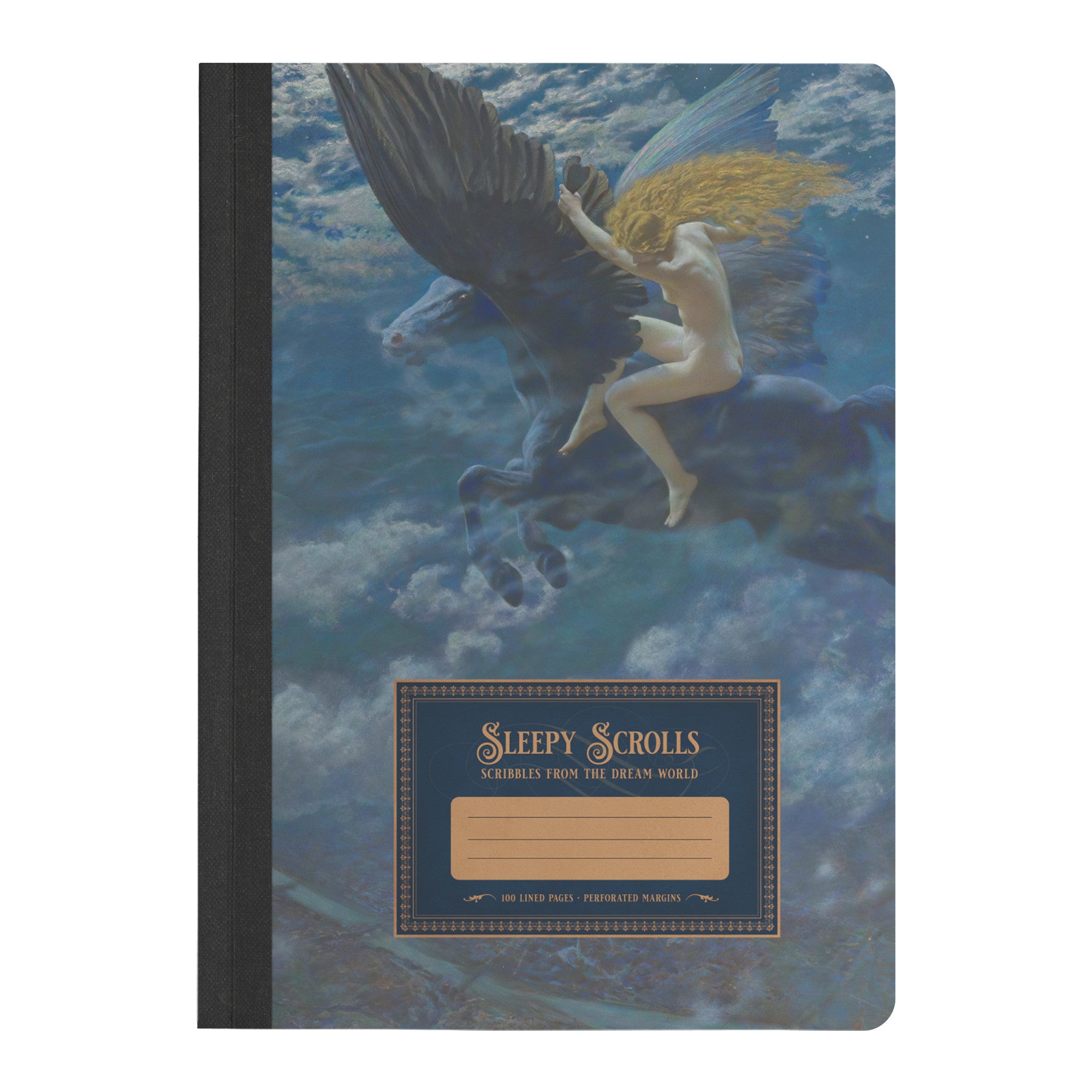 Dream Idyll by Edward Robert Hughes, Sleepy Scrolls, Paperback Composition Notebook, Lined Dream Journal/Idea Book with Perforated Margins