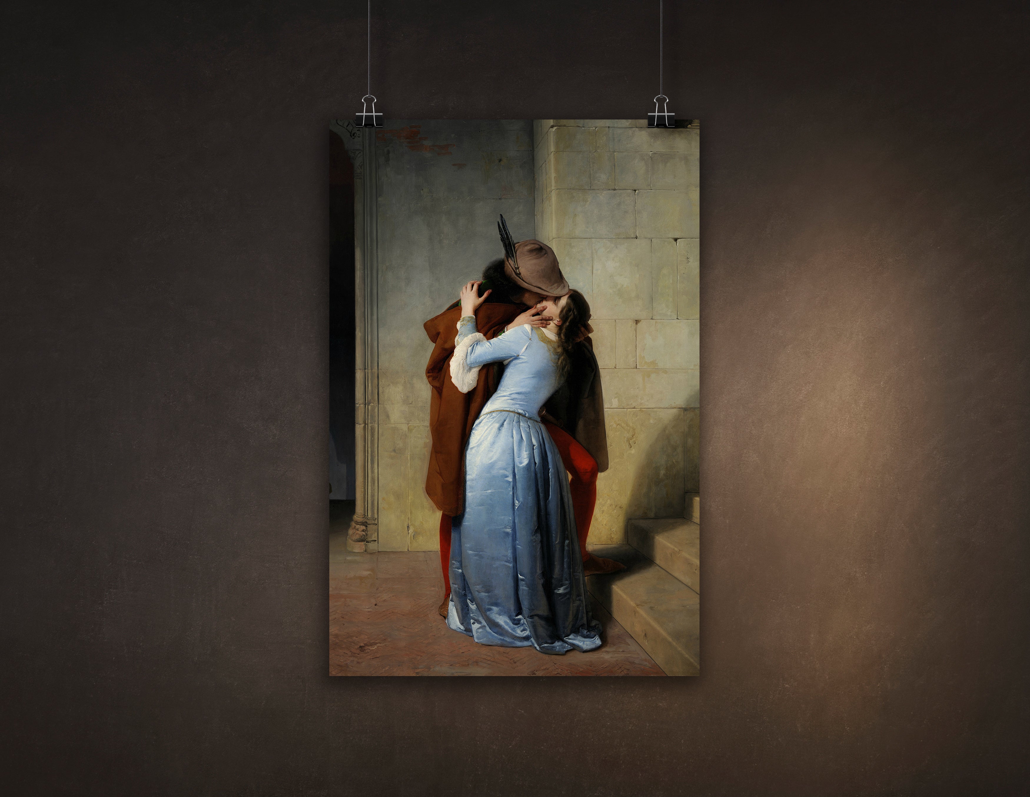 The Kiss by Francesco Hayez, Museum-quality Poster Print, Available in Multiple Sizes