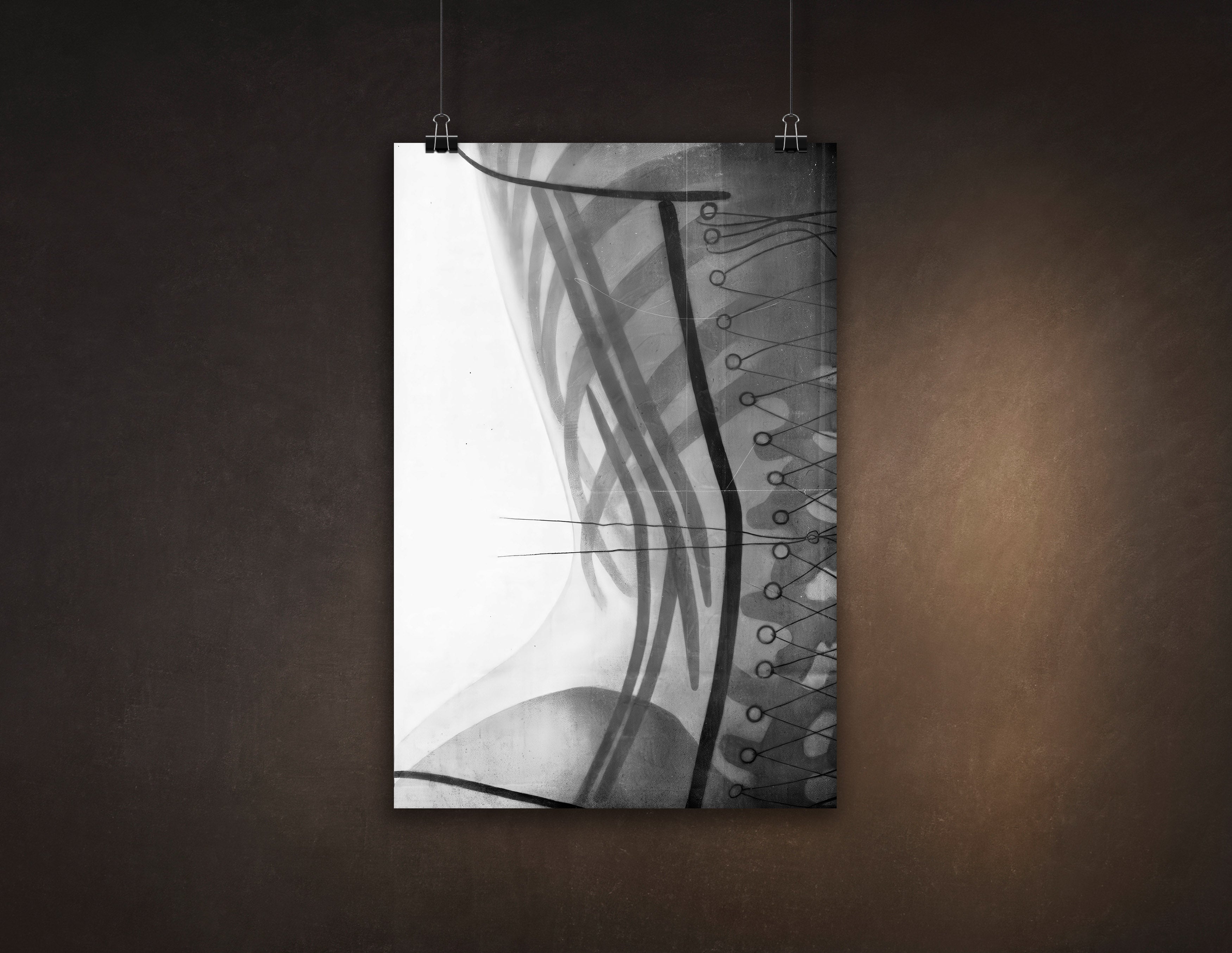 Corset X-ray, Victorian Dark Academia, Museum-quality Matte Poster Print, Available in Multiple Sizes