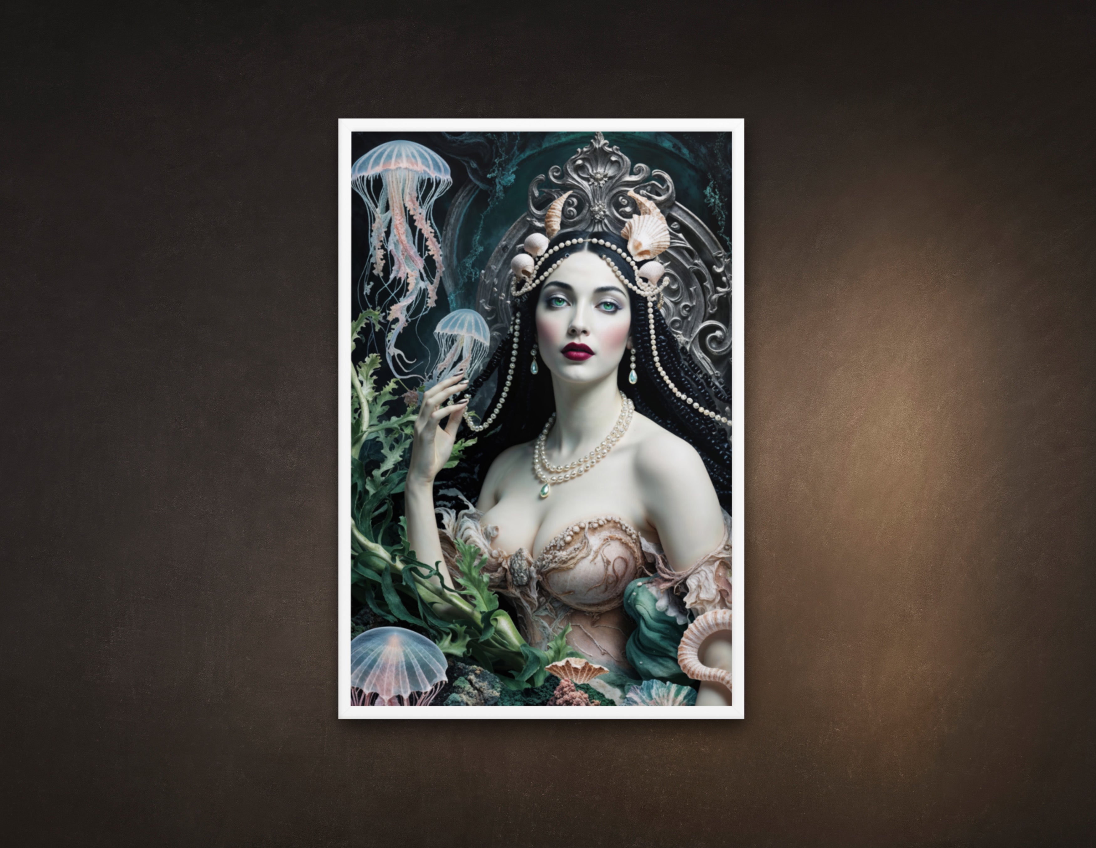 Yemaya, Diosa del Mar, Goddess of the Sea, Framed Museum-Quality Poster Print, Available in Two Sizes