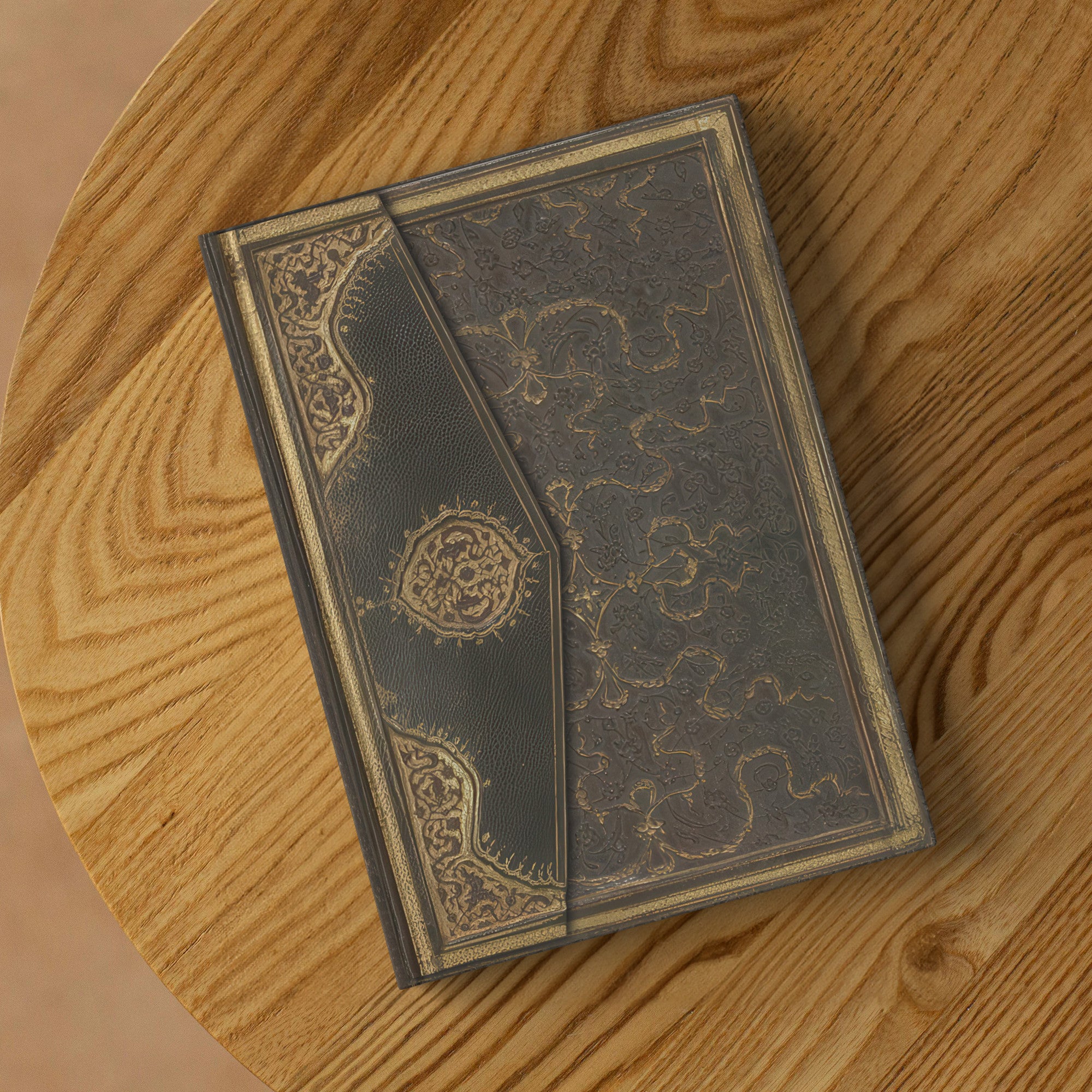 Jild-i kitab 15th Century Bookbinding, Hardcover Lined Journal With 150 Perforated Pages