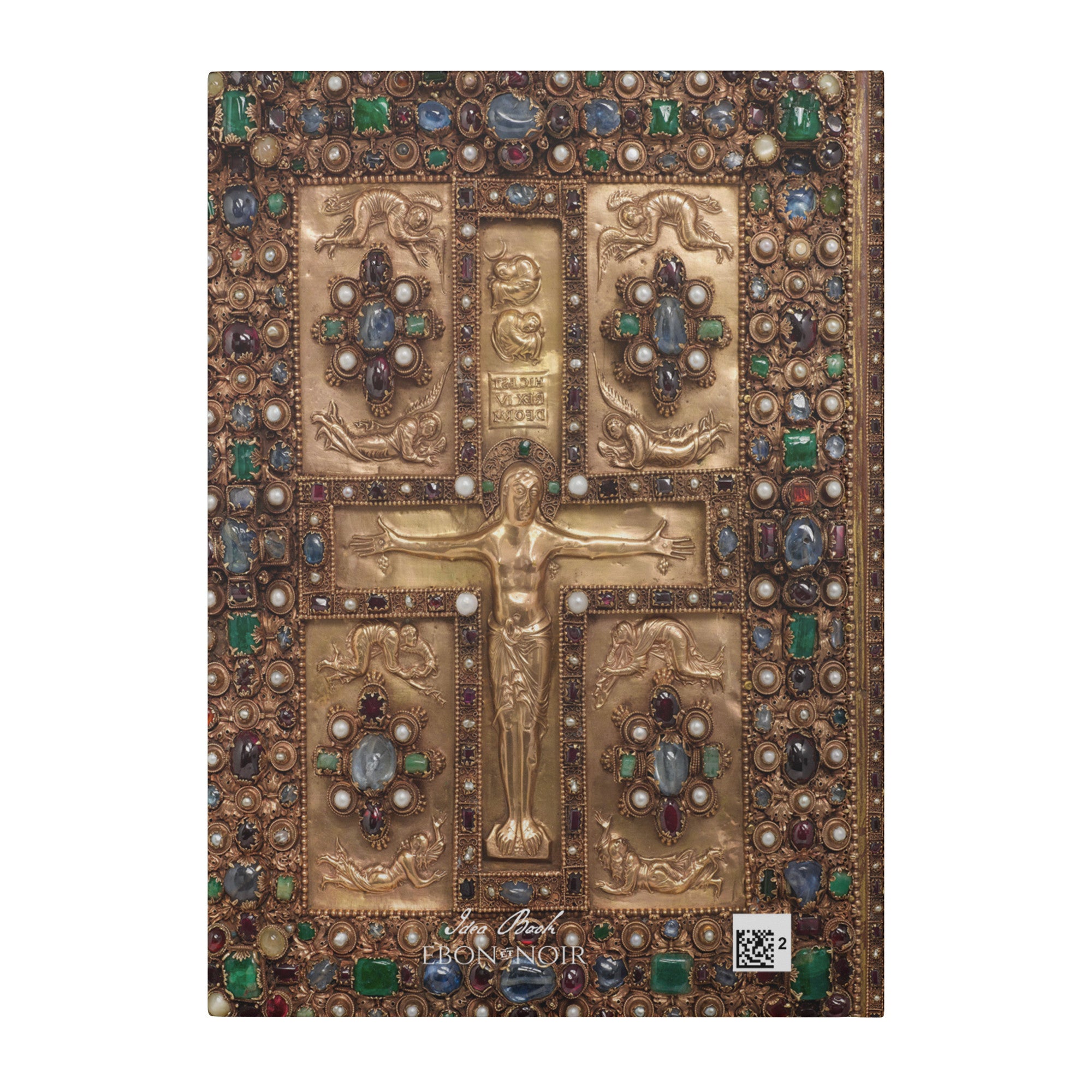 Lindau Gospel Bejeweled Bookcover, Hardcover Lined Journal With 150 Perforated Pages