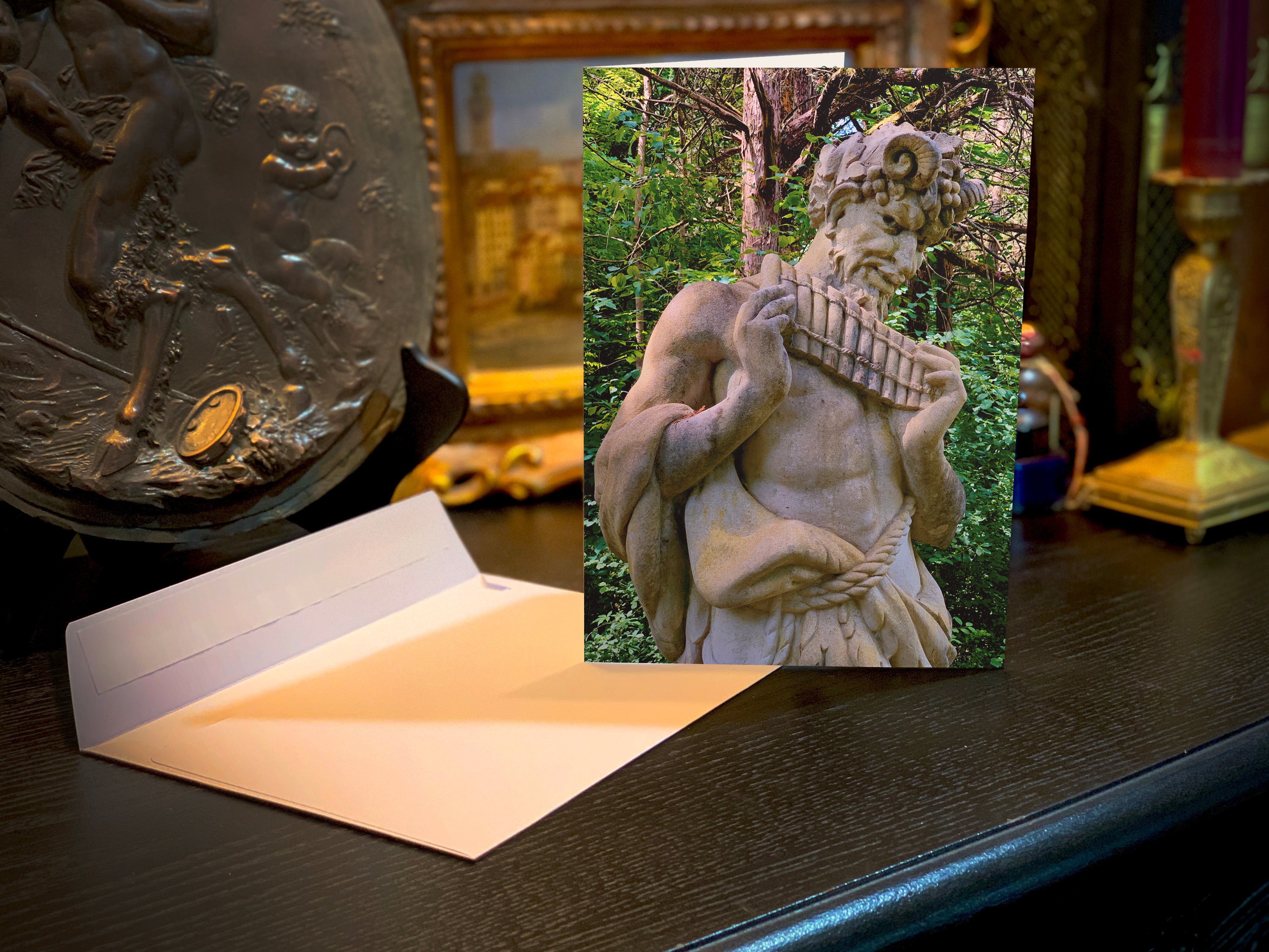 Faunus, Satyr/Pan Set of Everyday Greeting Cards, With White Envelopes, 5in x 7in