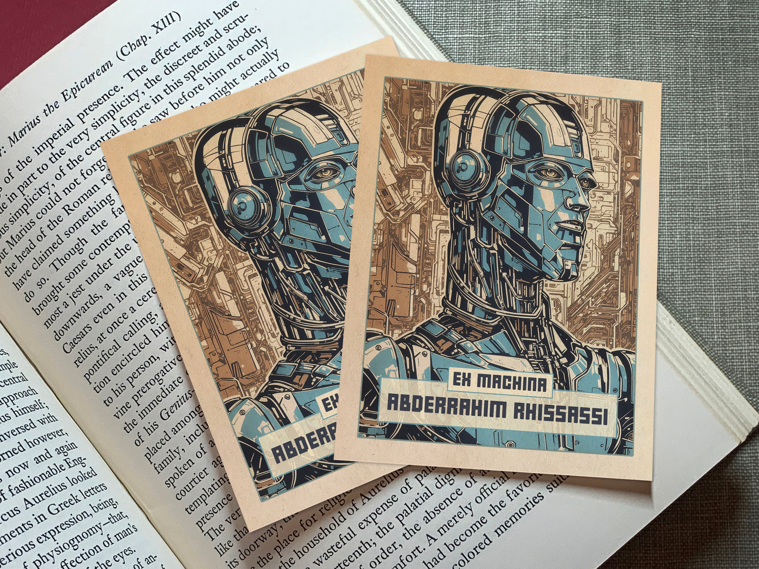 Ex Machina, Personalized Ex-Libris Bookplates, Crafted on Traditional Gummed Paper, 3in x 4in, Set of 30