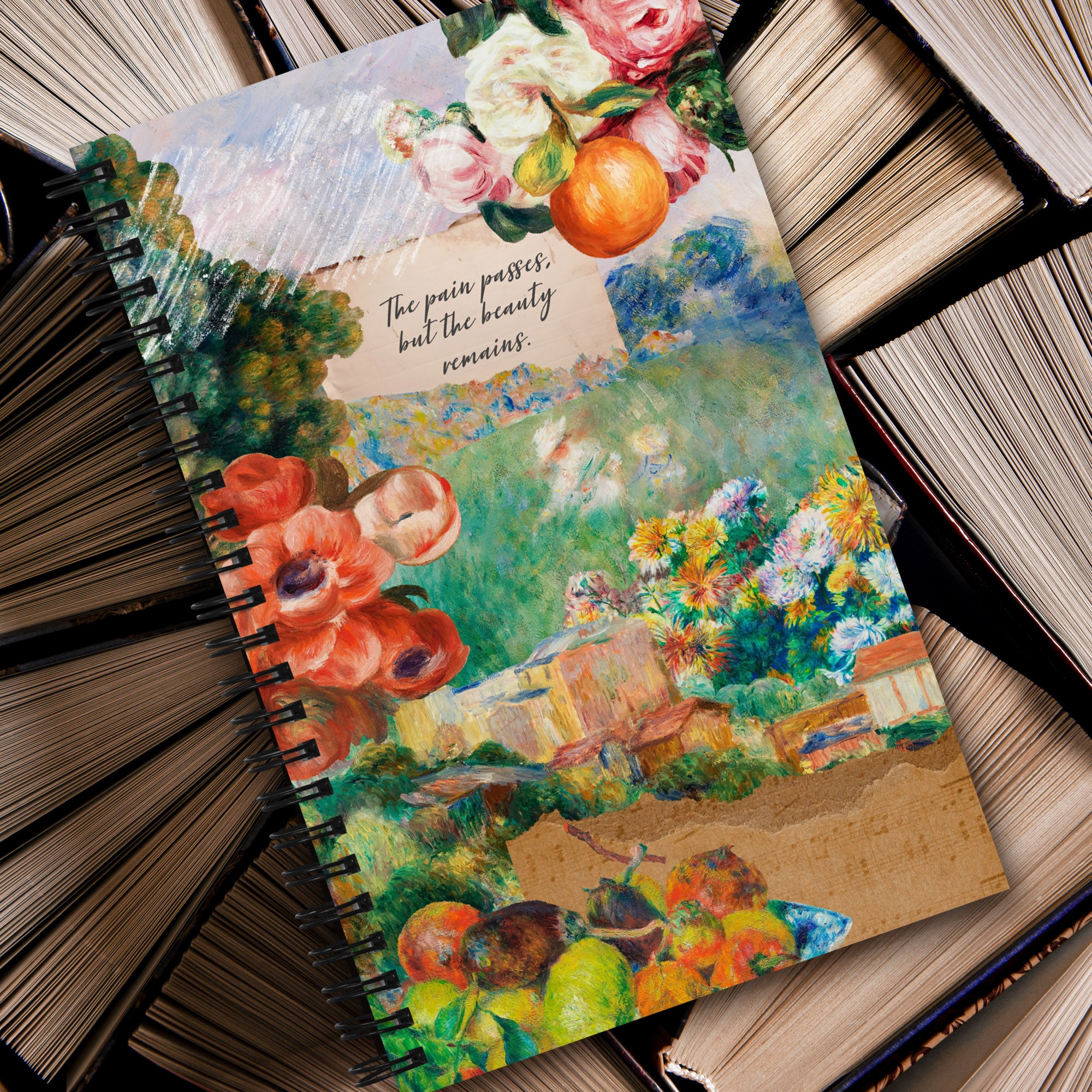 Impressions of Pierre-Auguste Renoir Spiral Notebook, Dot Journal, Perfect for Journaling on the Go