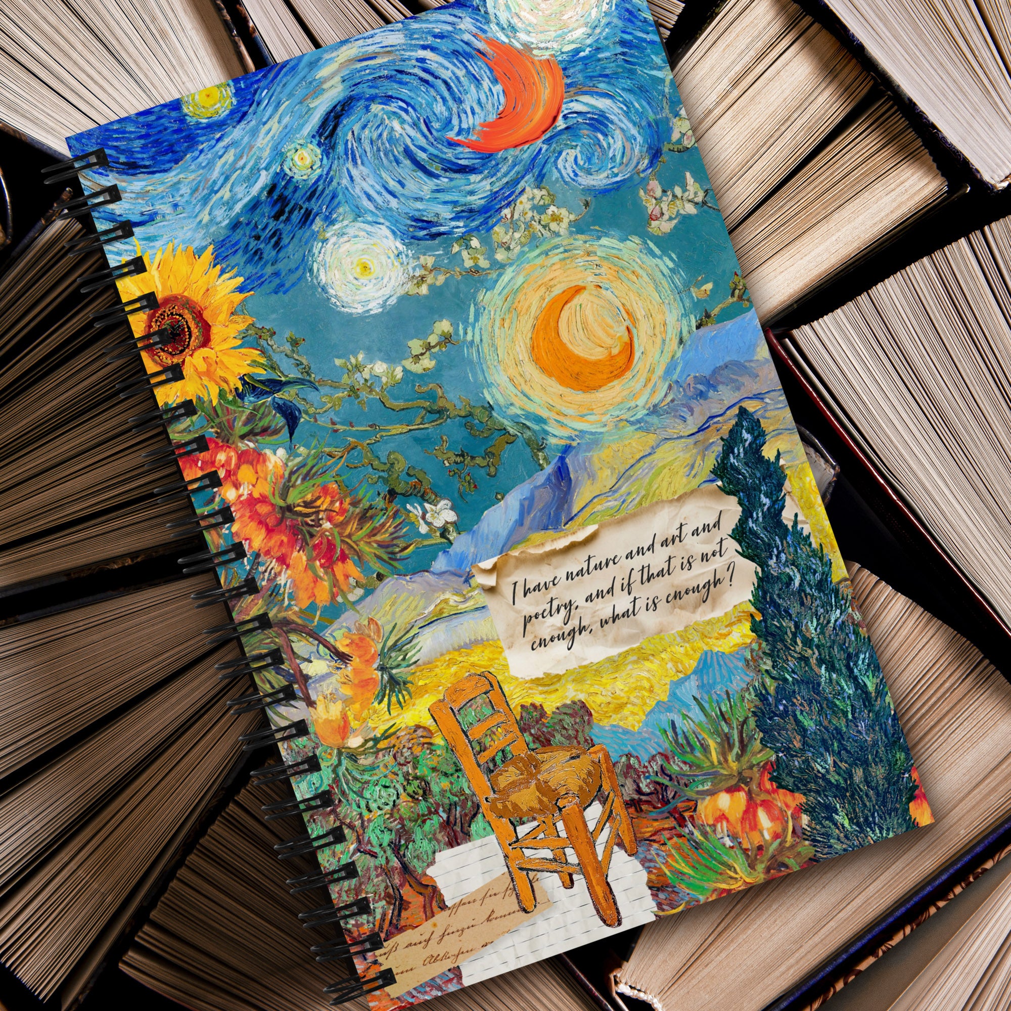 Van Gogh's Dream Spiral Notebook, Dot Journal, Perfect for Journaling on the Go