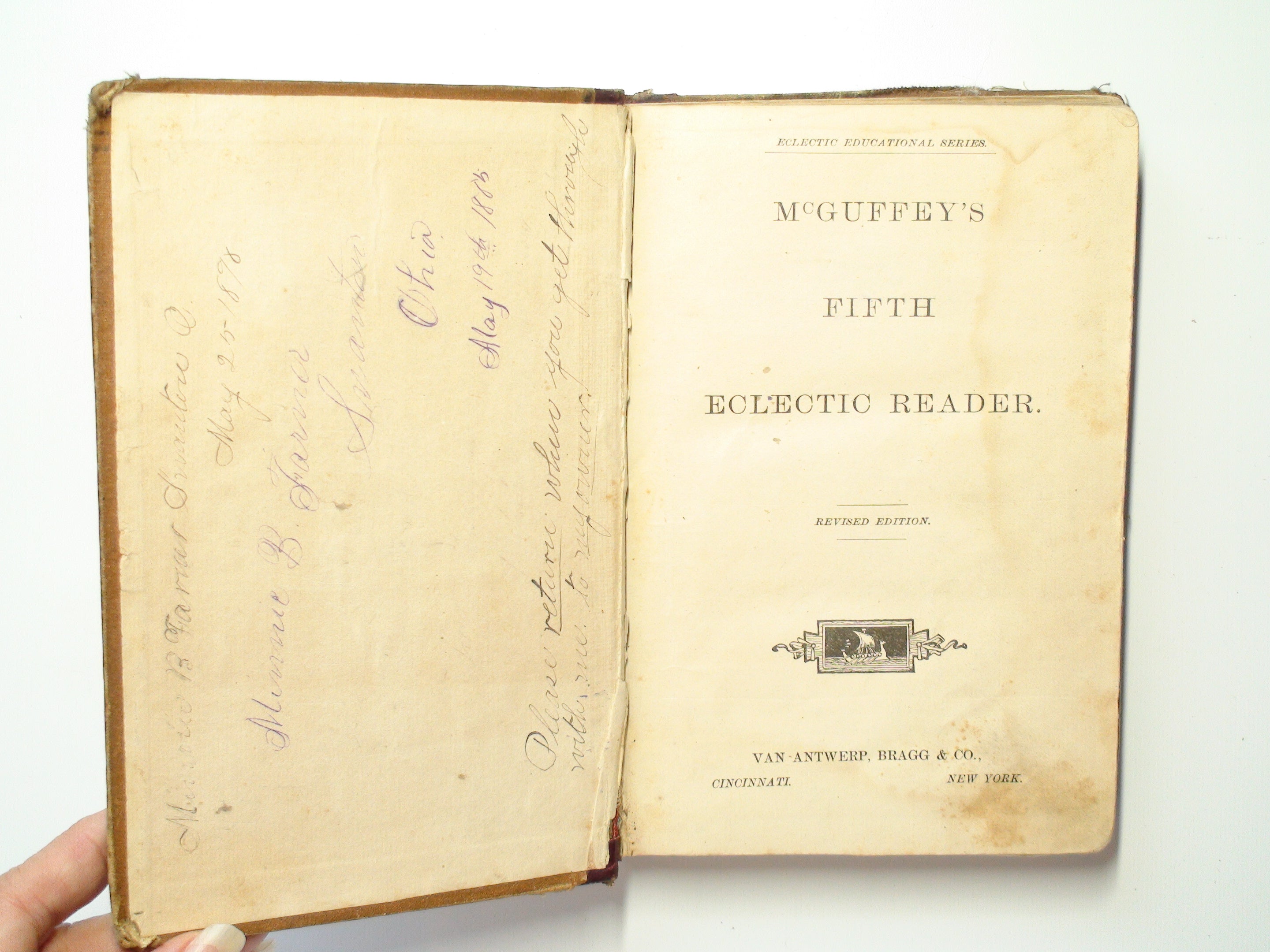 McGuffey's Fifth Eclectic Reader, Revised Ed, Victorian Textbook, 1879