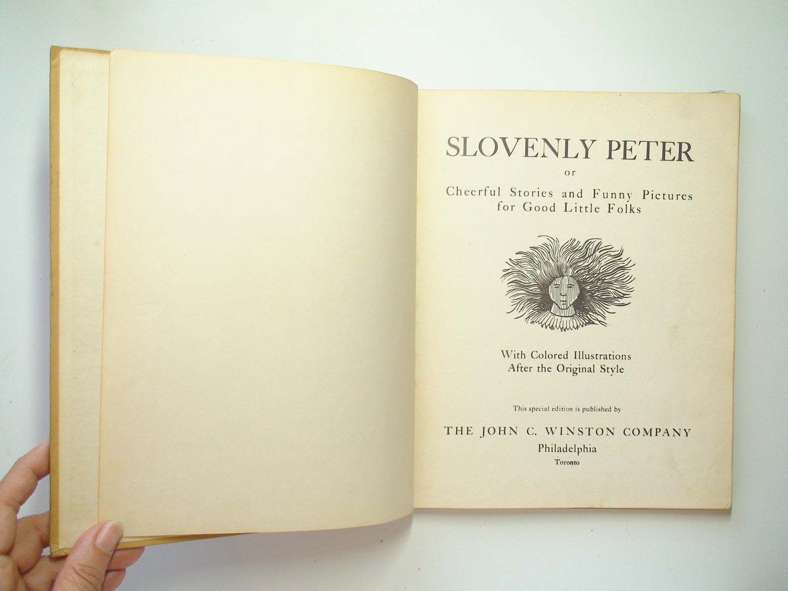 Slovenly Peter, Illustrated in Color, 1st Special Ed., John C. WInston, c1920s