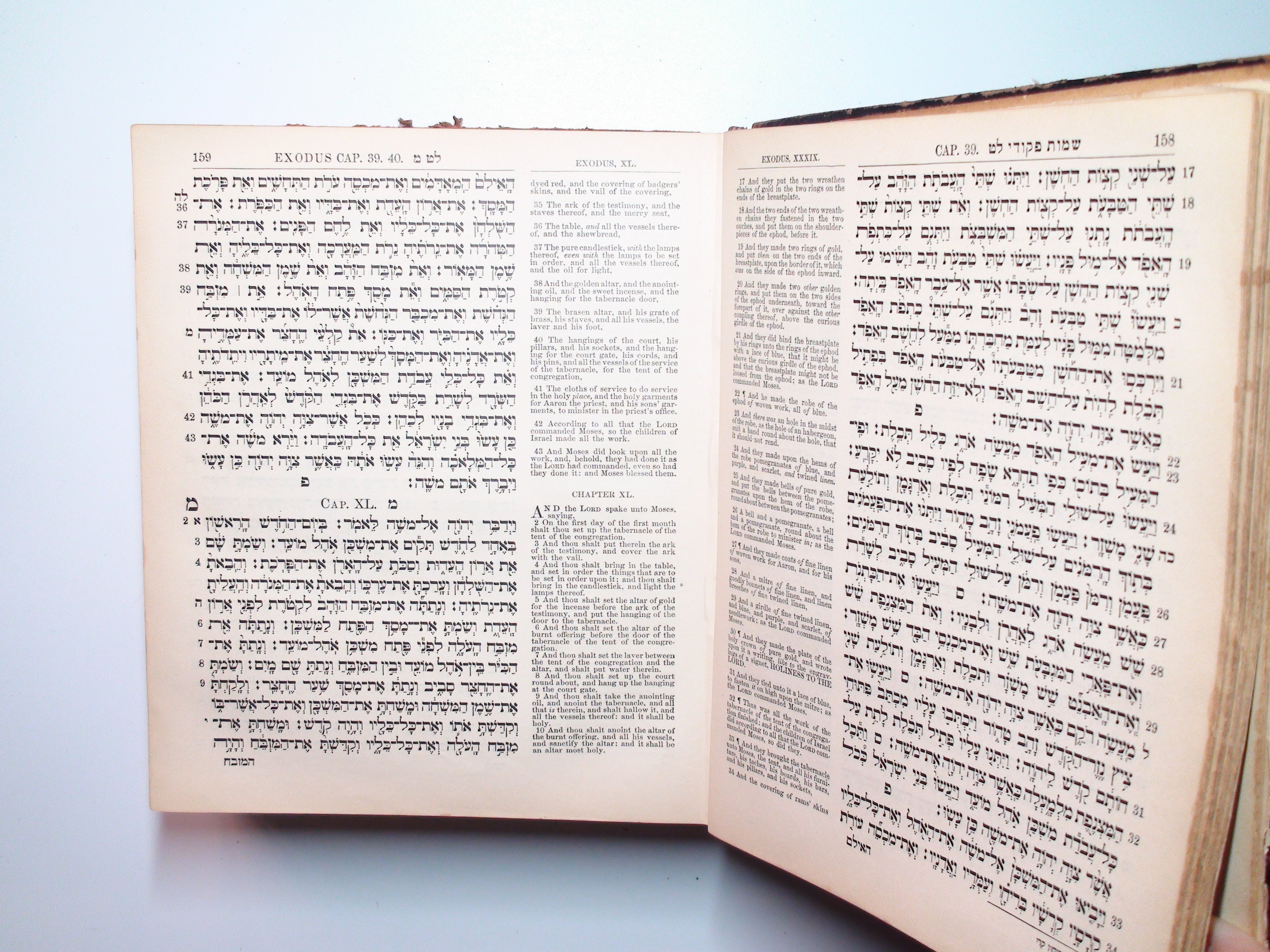 The Holy Scriptures of the Old Testament, In Hebrew and English, Rare, Leather, 1903