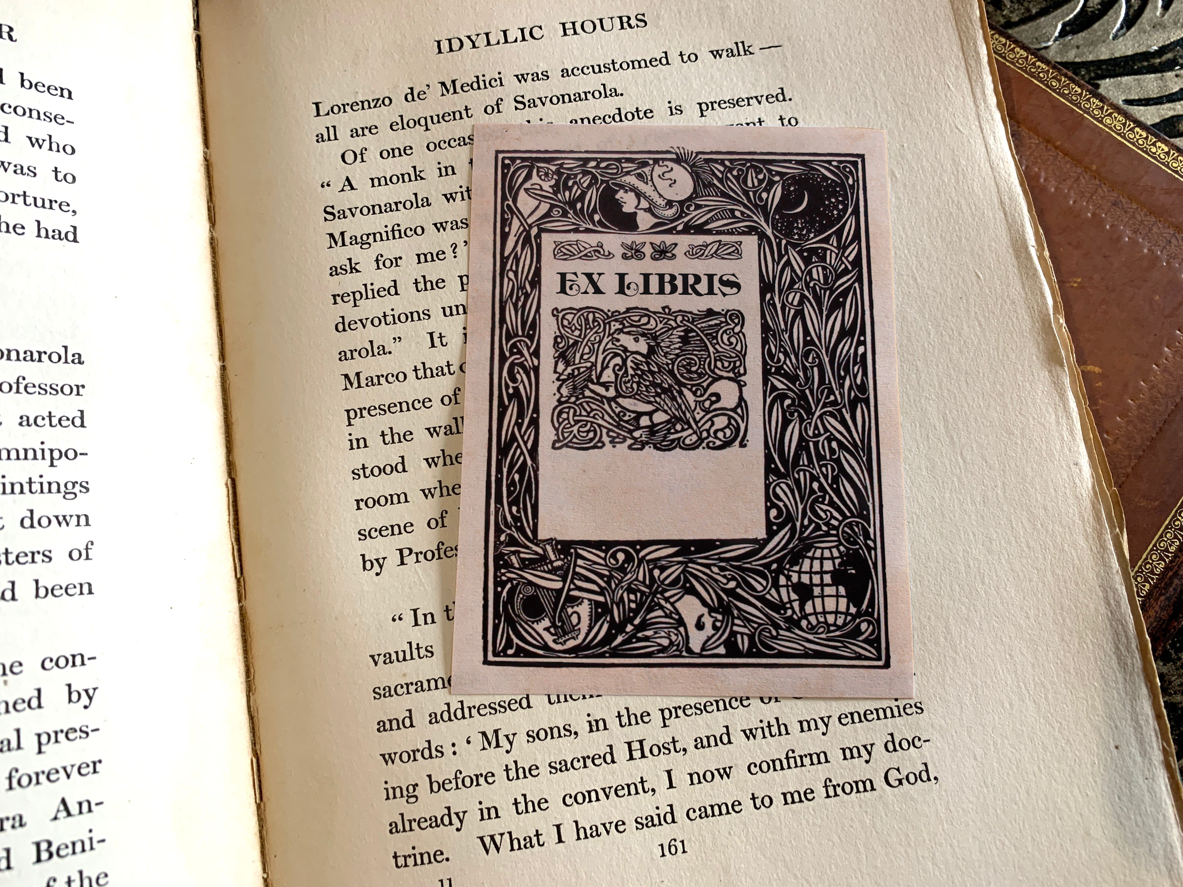 Harmonia Celestialis, Personalized Ex-Libris Bookplates, Crafted on Traditional Gummed Paper, 3in x 4in, Set of 30