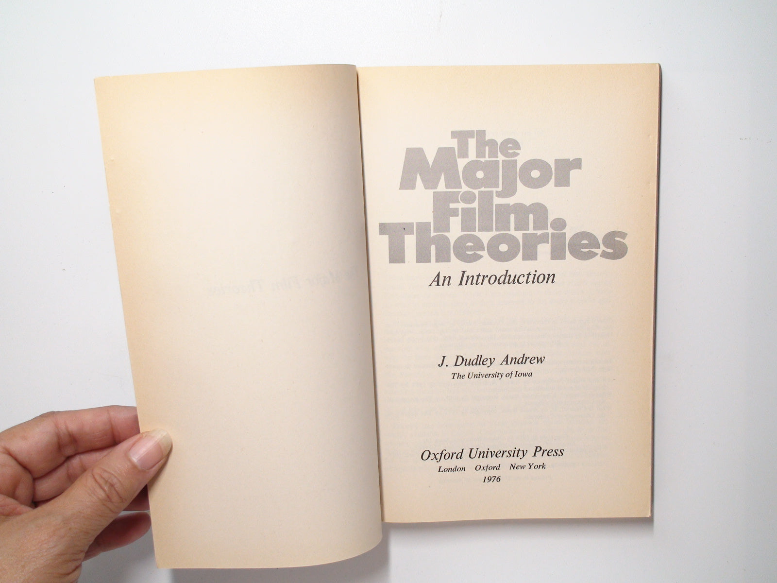 The Major Film Theories, Andrew, J. Dudley, Paperback, 1976