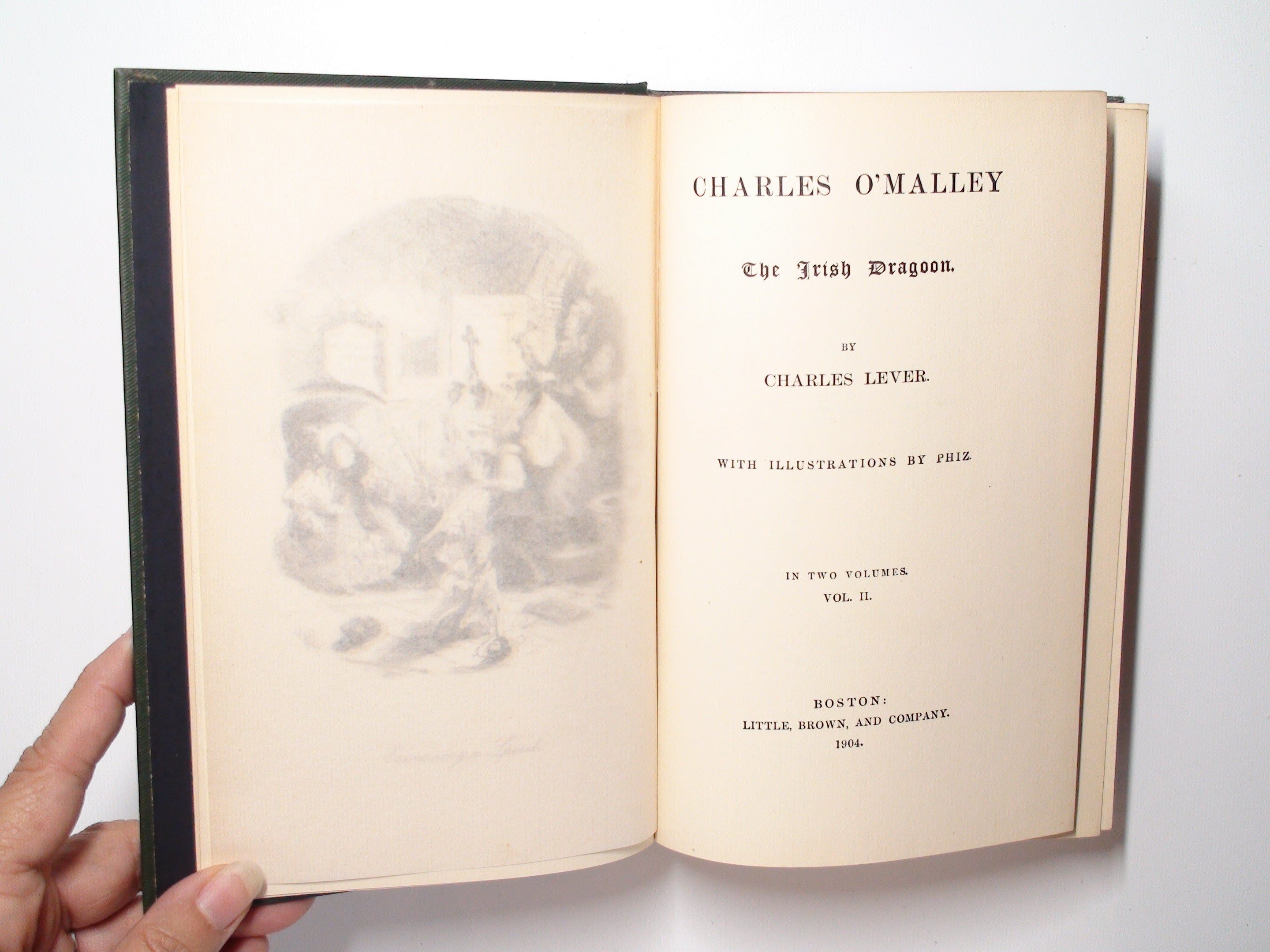 Charles O'Malley, Irish Dragoon, In 2 Vols, by Charles Lever, Illustrated, 1904