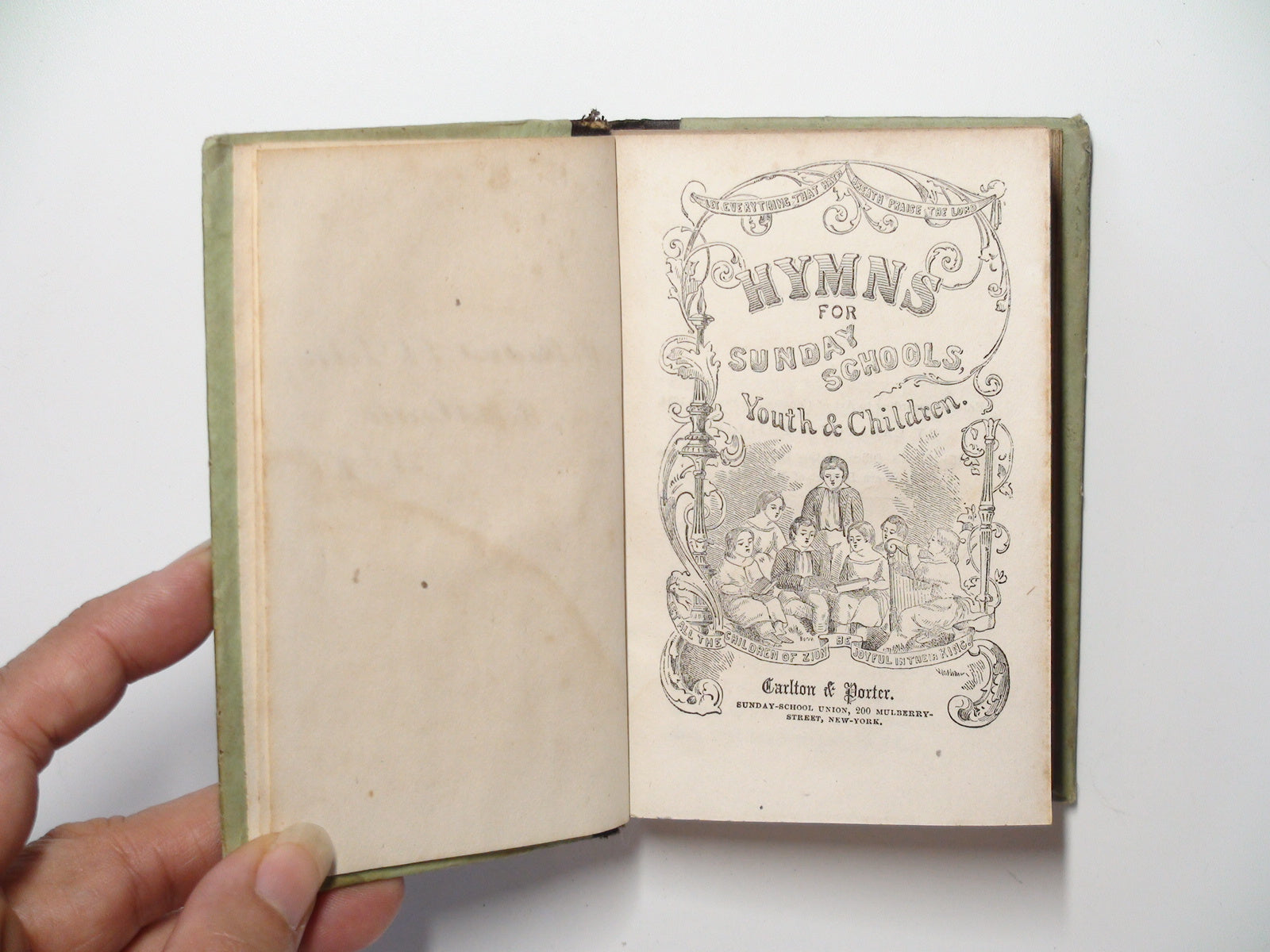 Hymns for Sunday Schools, Youth and Children, Carlton & Porter, Rare, 1854
