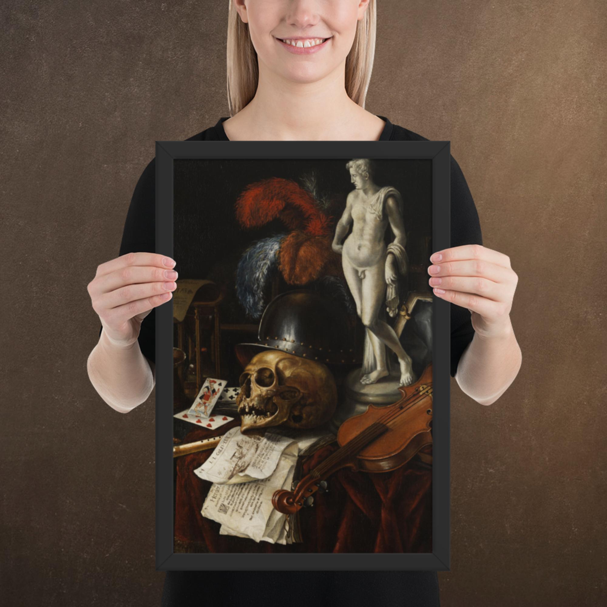 Vanitas by Jan Fris, Framed Museum Poster Print, Available in Multiple Sizes