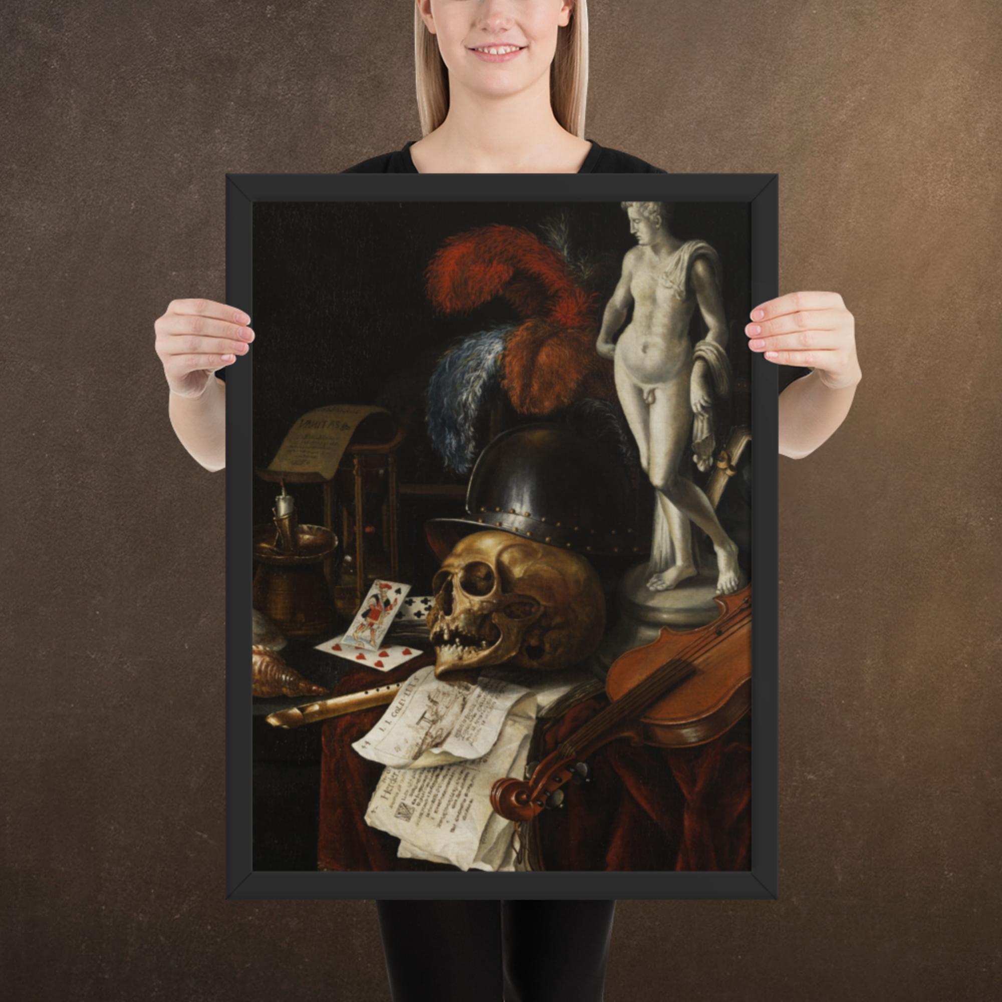 Vanitas by Jan Fris, Framed Museum Poster Print, Available in Multiple Sizes