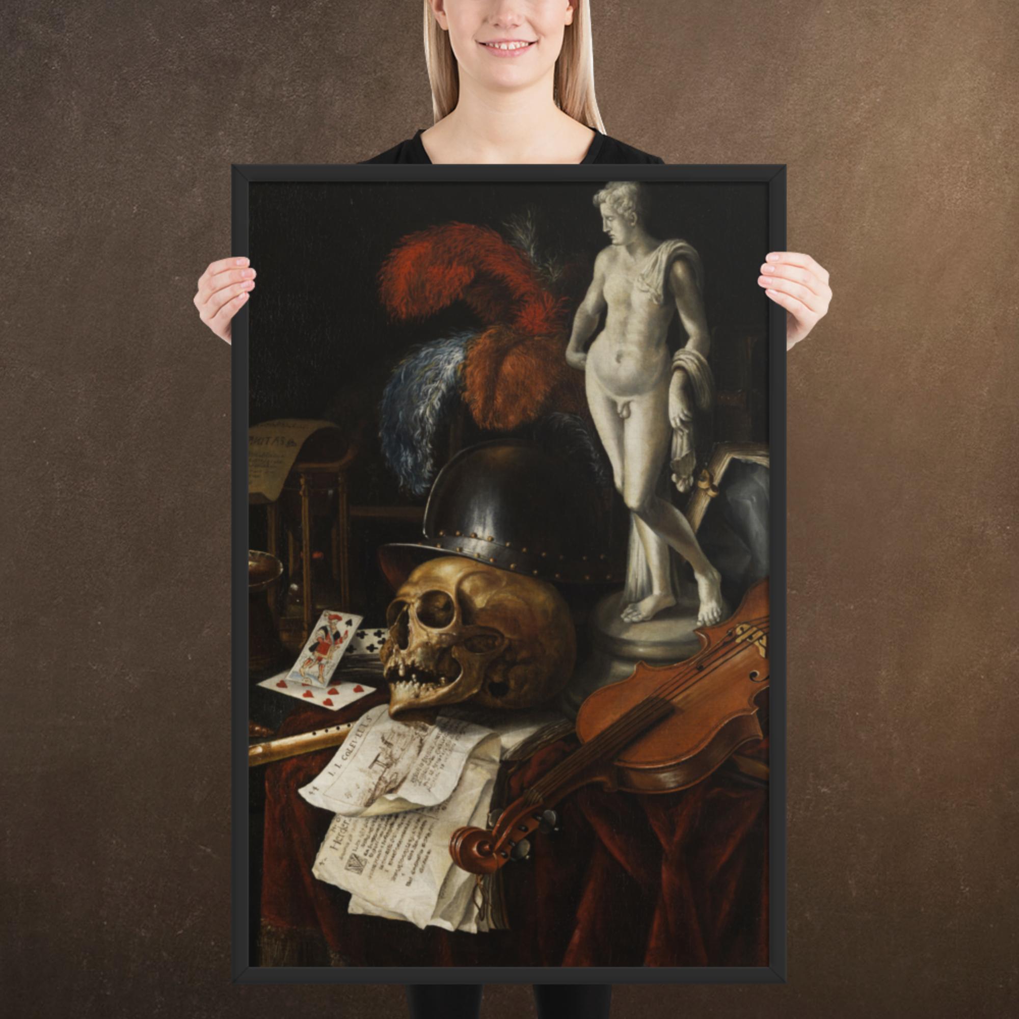 Vanitas by Jan Fris, Framed Museum Poster Print, Available in Multiple Sizes