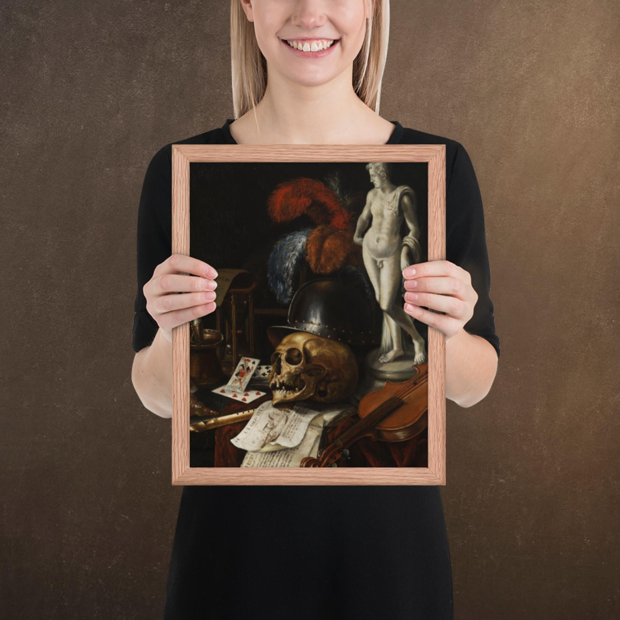 Vanitas by Jan Fris, Framed Museum Poster Print, Available in Multiple Sizes