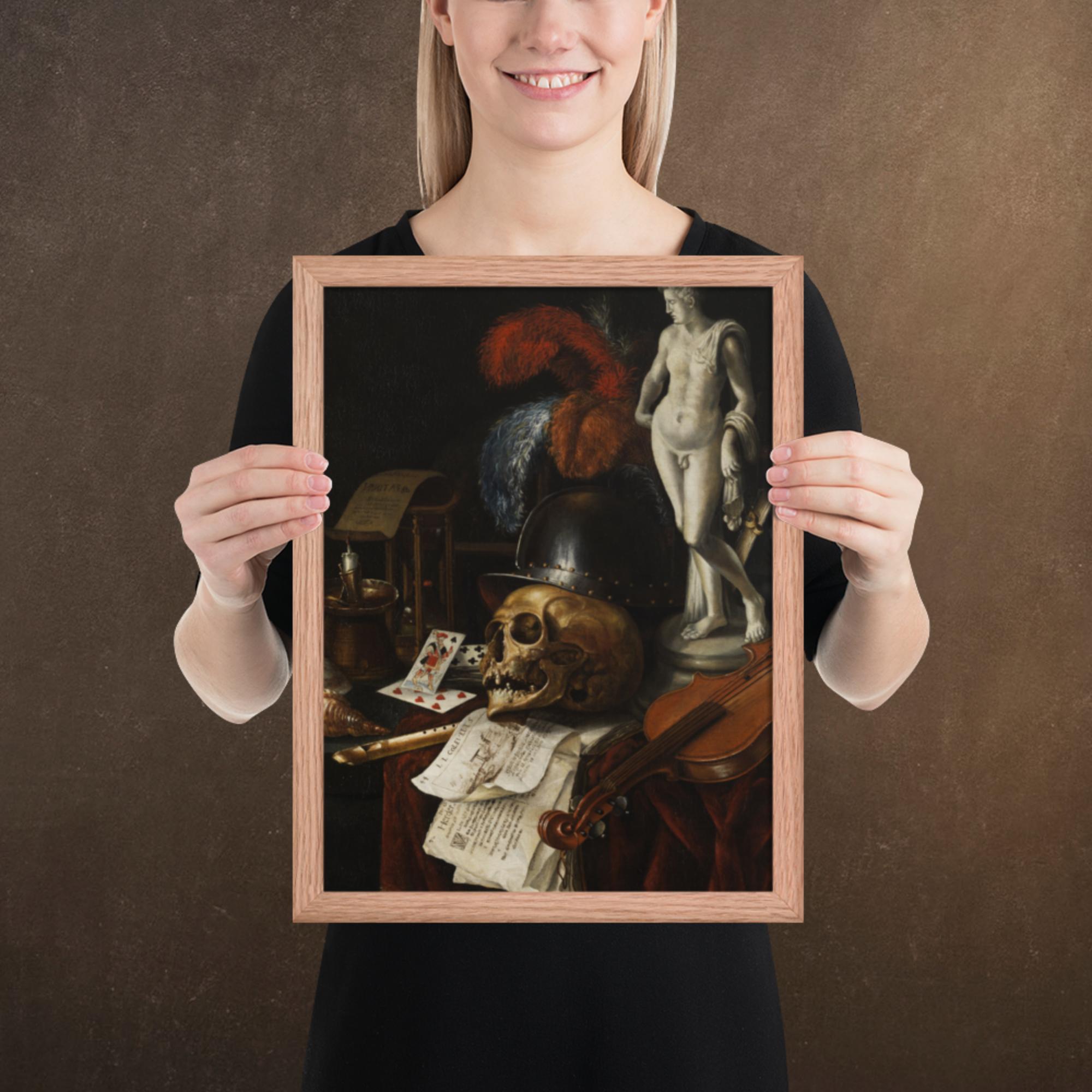 Vanitas by Jan Fris, Framed Museum Poster Print, Available in Multiple Sizes