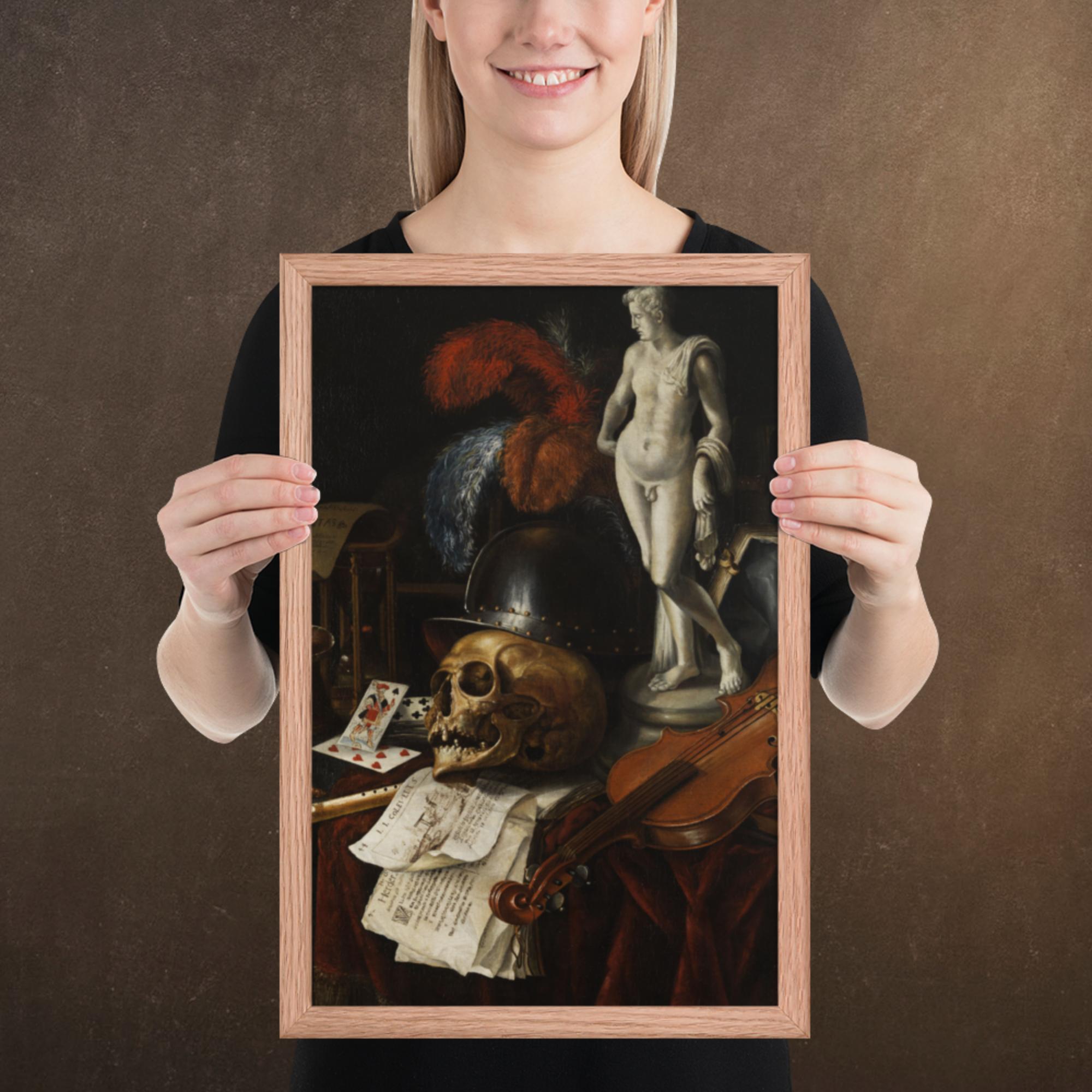 Vanitas by Jan Fris, Framed Museum Poster Print, Available in Multiple Sizes