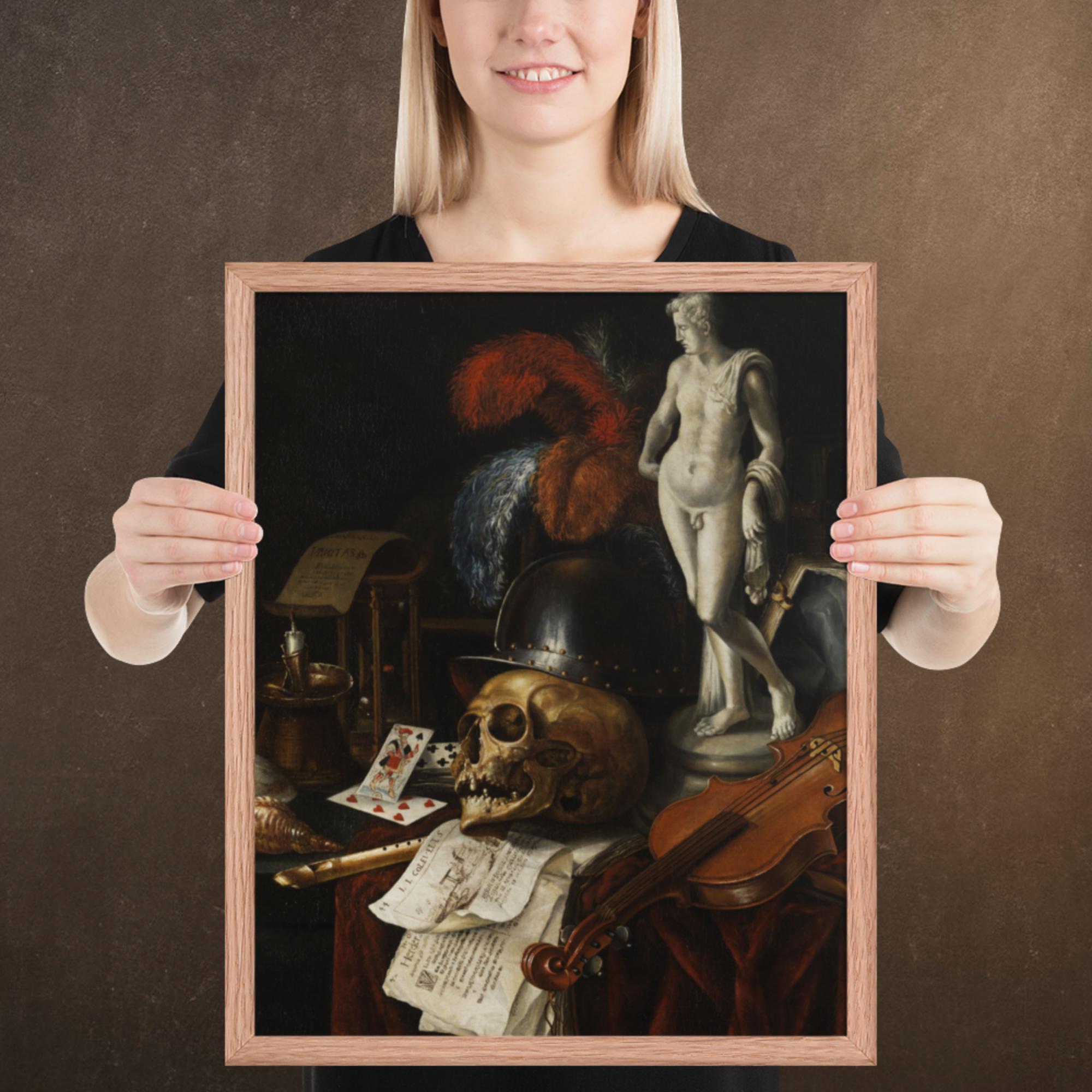 Vanitas by Jan Fris, Framed Museum Poster Print, Available in Multiple Sizes