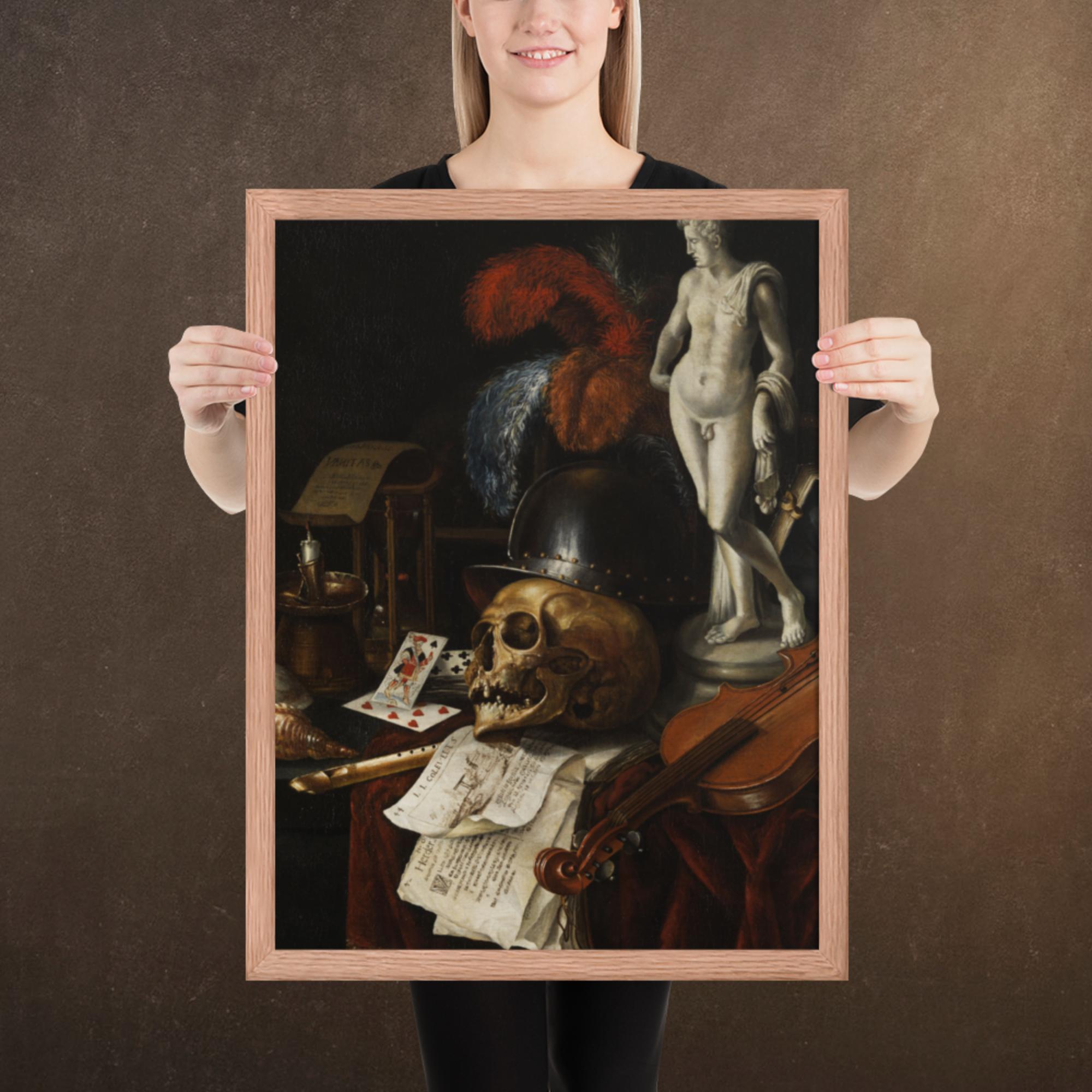 Vanitas by Jan Fris, Framed Museum Poster Print, Available in Multiple Sizes