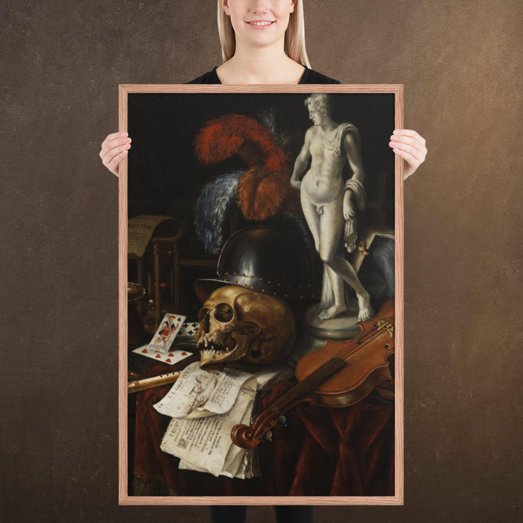 Vanitas by Jan Fris, Framed Museum Poster Print, Available in Multiple Sizes