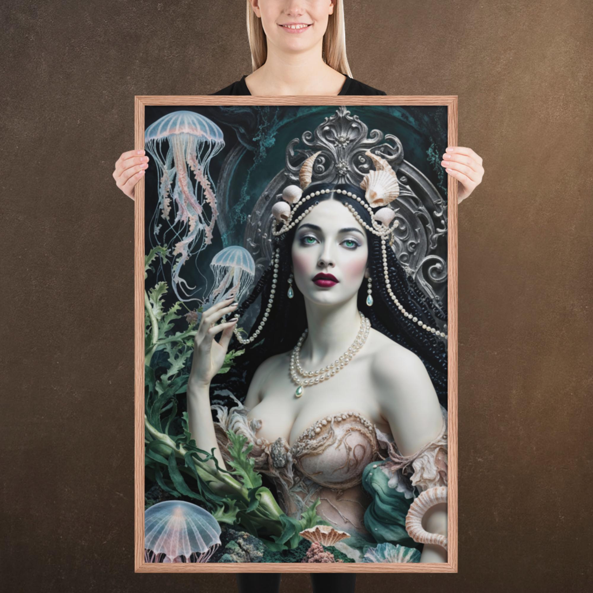 Yemaya, Diosa del Mar, Goddess of the Sea, Framed Museum-Quality Poster Print, Available in Two Sizes