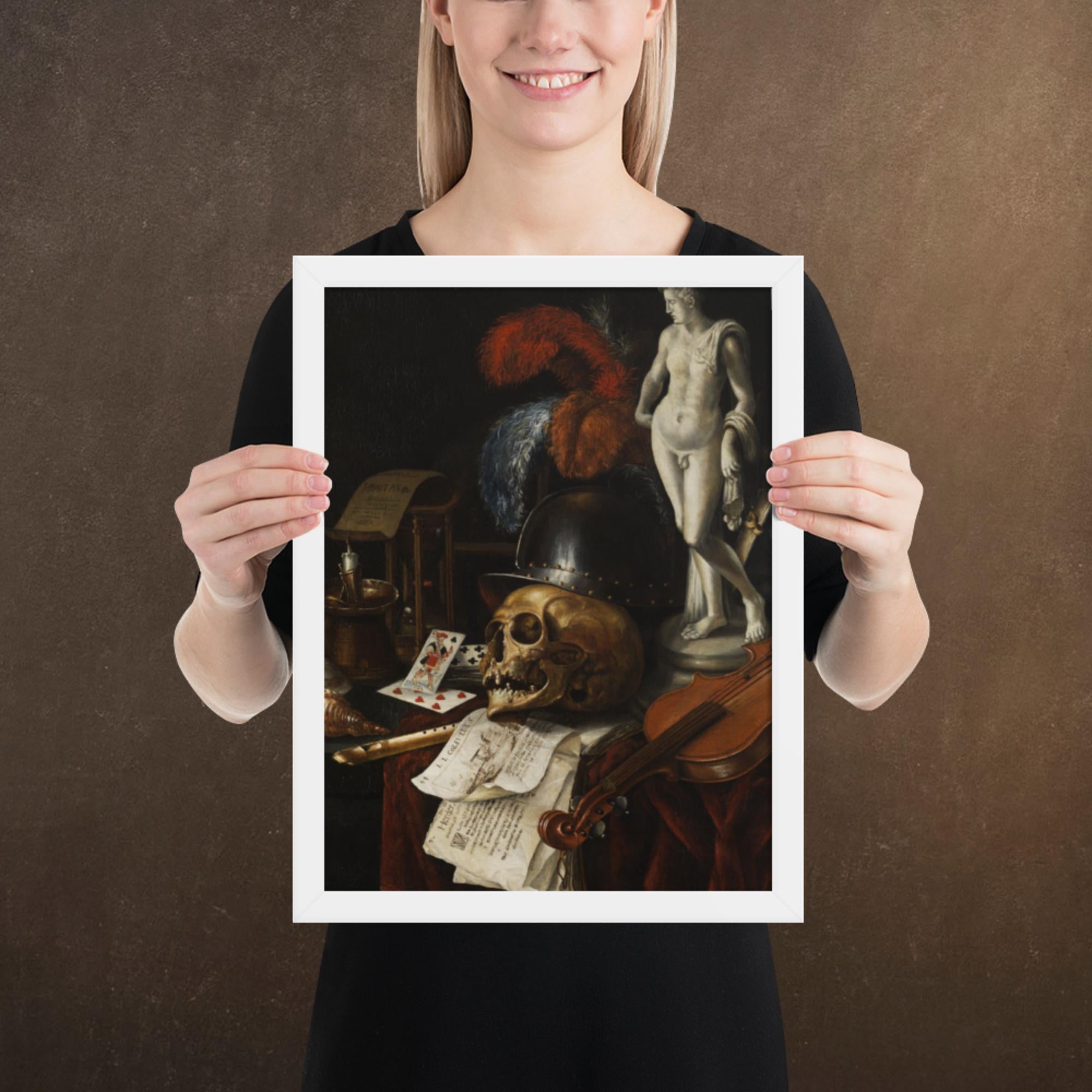 Vanitas by Jan Fris, Framed Museum Poster Print, Available in Multiple Sizes