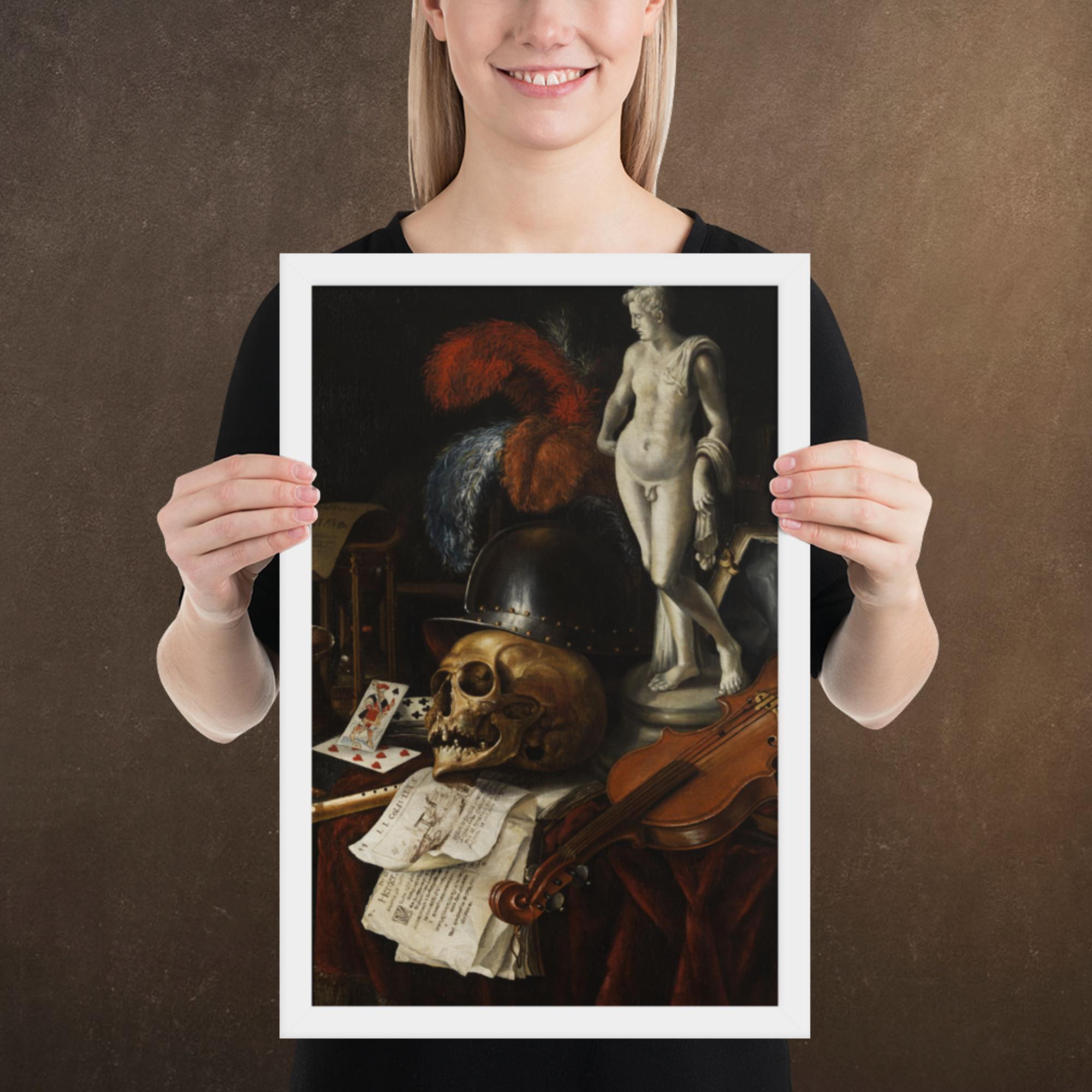 Vanitas by Jan Fris, Framed Museum Poster Print, Available in Multiple Sizes