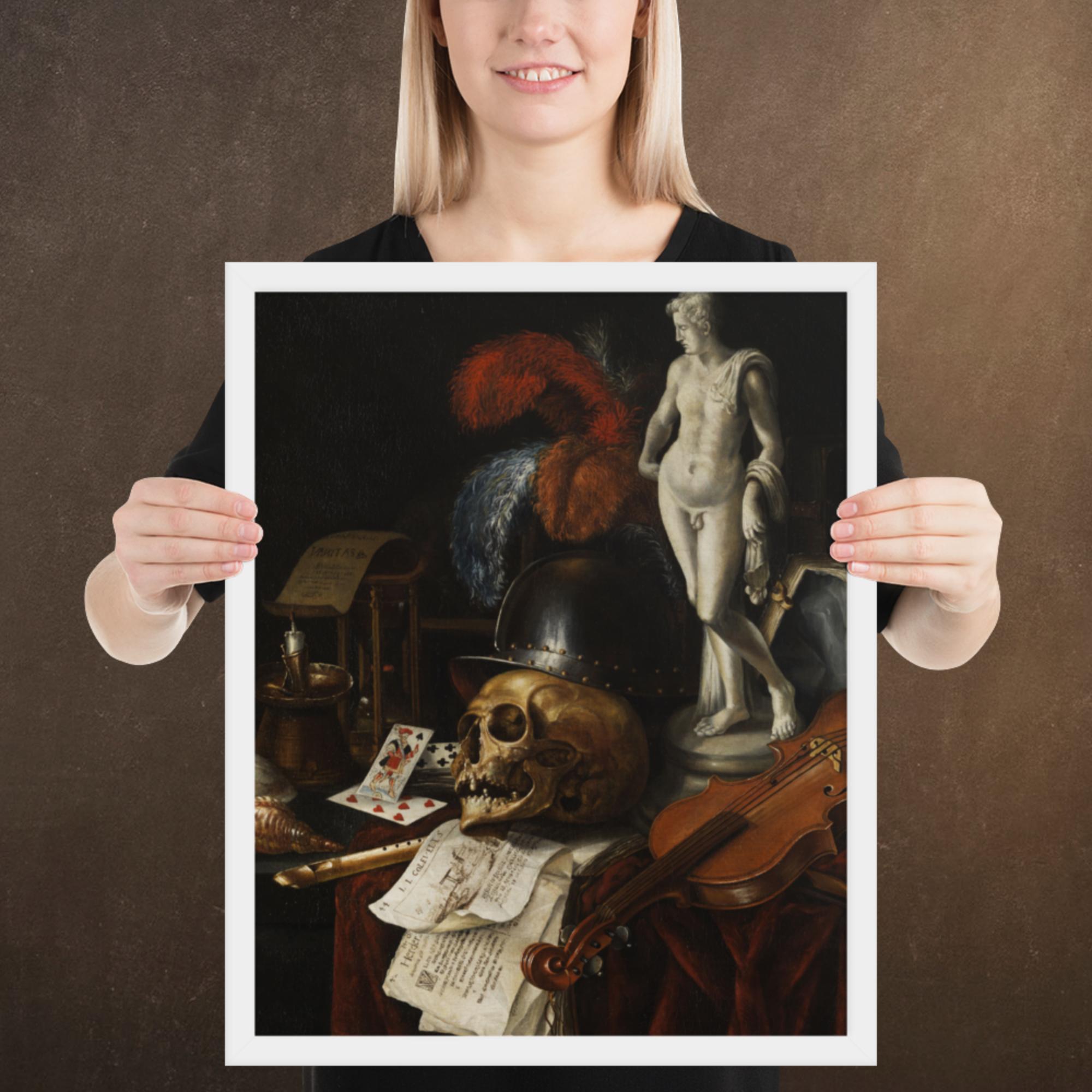 Vanitas by Jan Fris, Framed Museum Poster Print, Available in Multiple Sizes