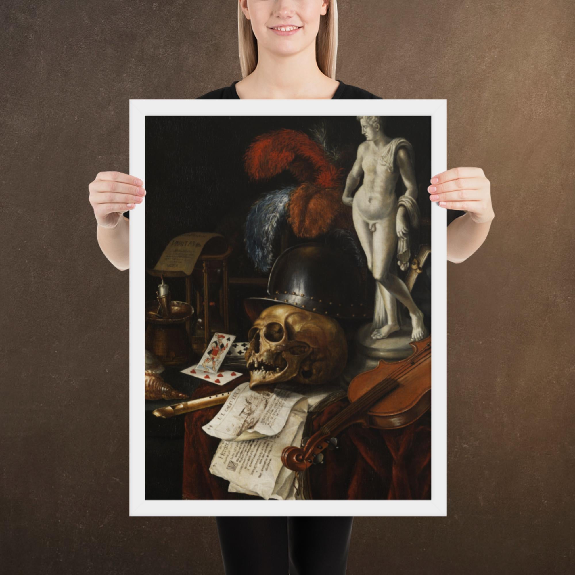 Vanitas by Jan Fris, Framed Museum Poster Print, Available in Multiple Sizes