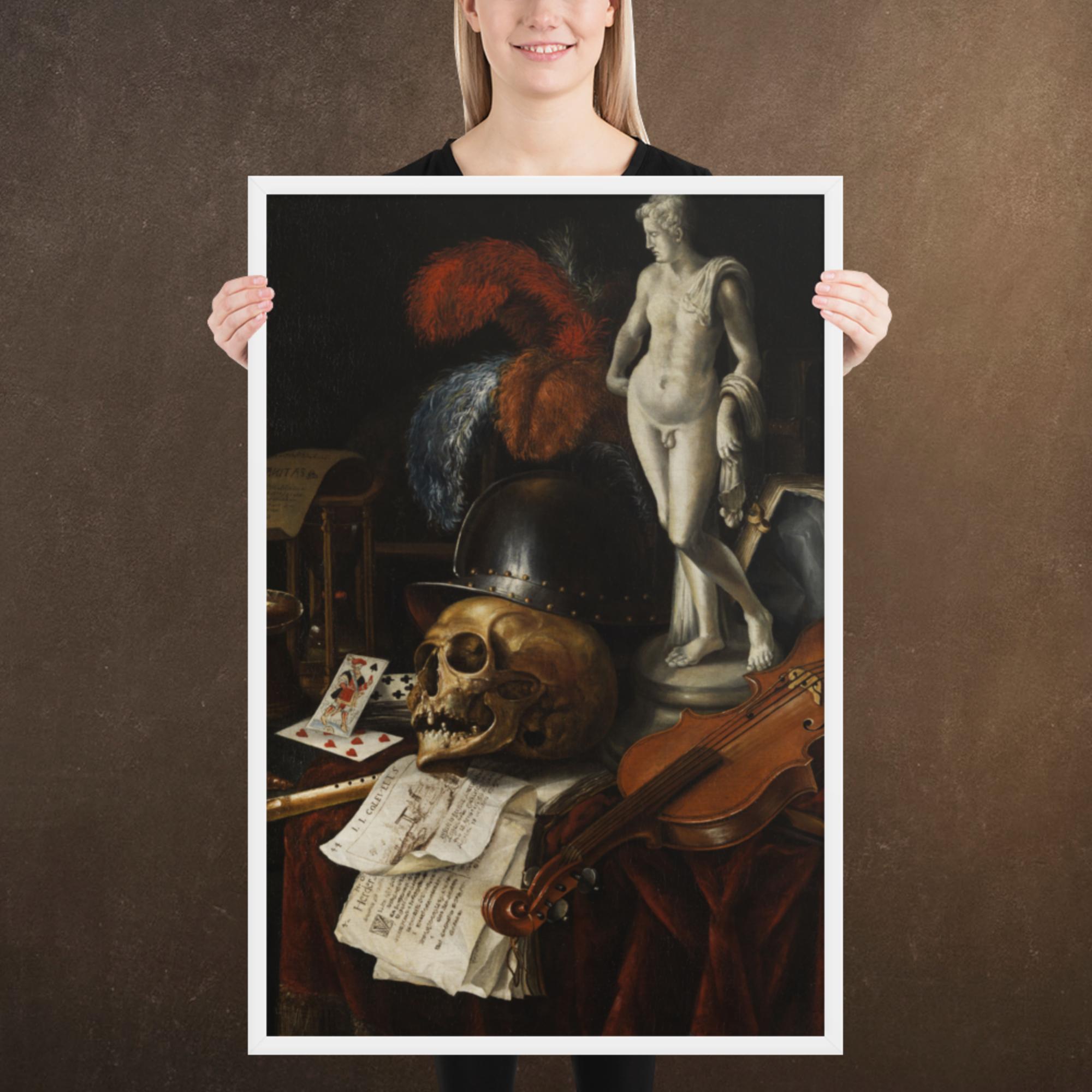 Vanitas by Jan Fris, Framed Museum Poster Print, Available in Multiple Sizes