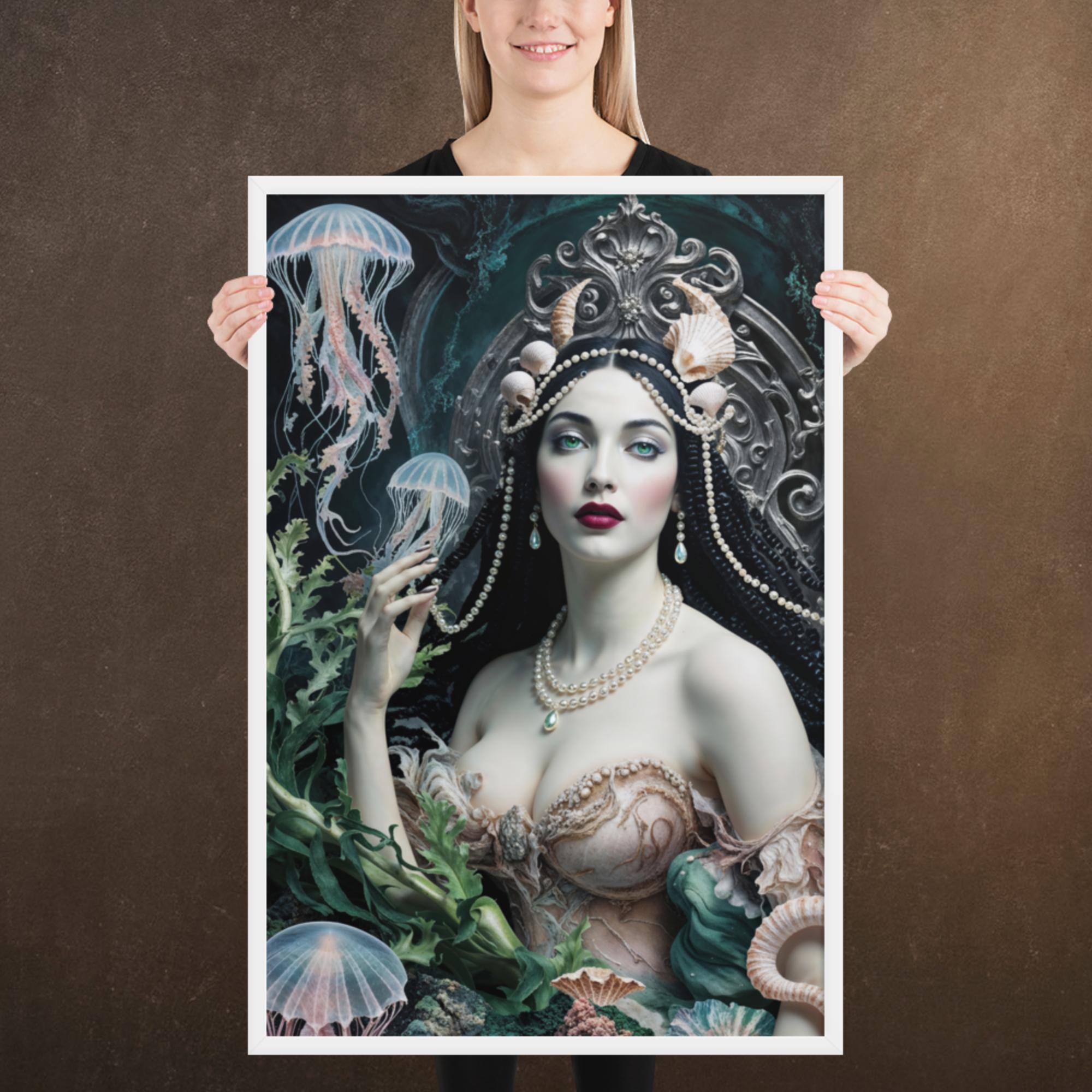 Yemaya, Diosa del Mar, Goddess of the Sea, Framed Museum-Quality Poster Print, Available in Two Sizes