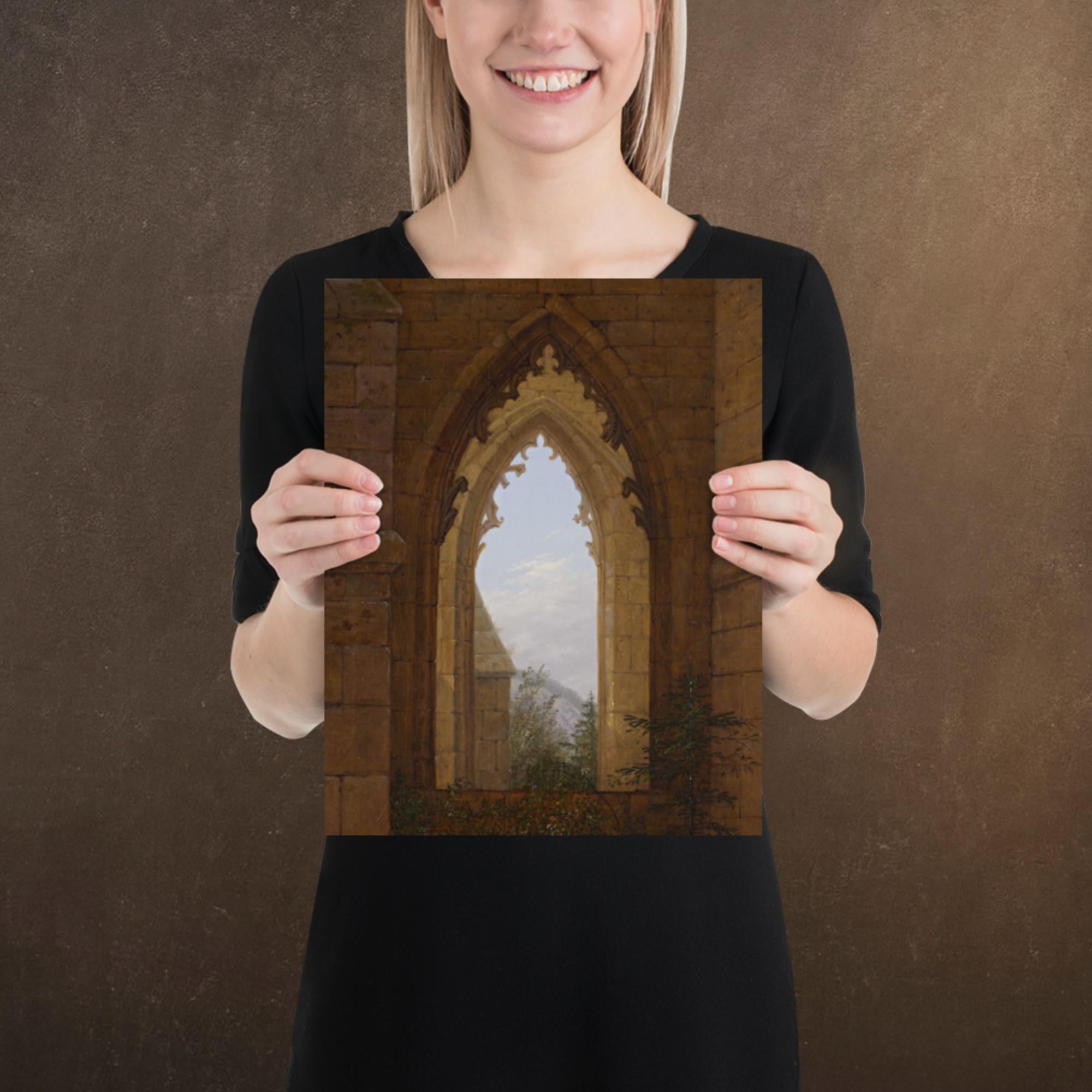 Gothic Window in the Monastery of Obyn by Carl Gustav Carus, Digital Poster/Print, Available in Multiple Sizes