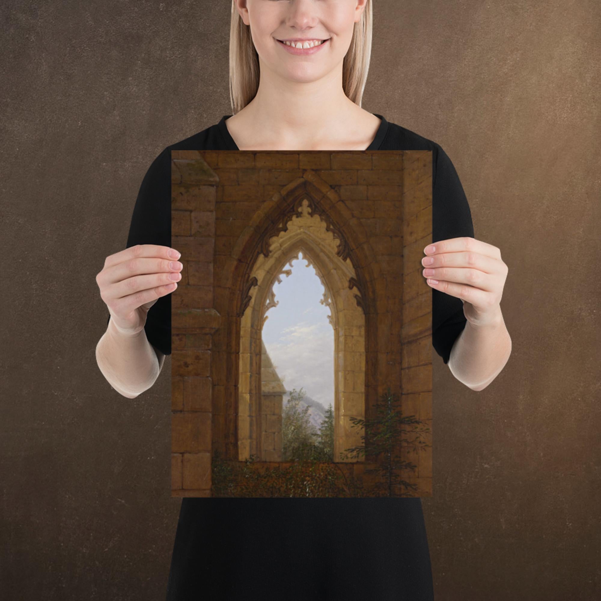 Gothic Window in the Monastery of Obyn by Carl Gustav Carus, Digital Poster/Print, Available in Multiple Sizes