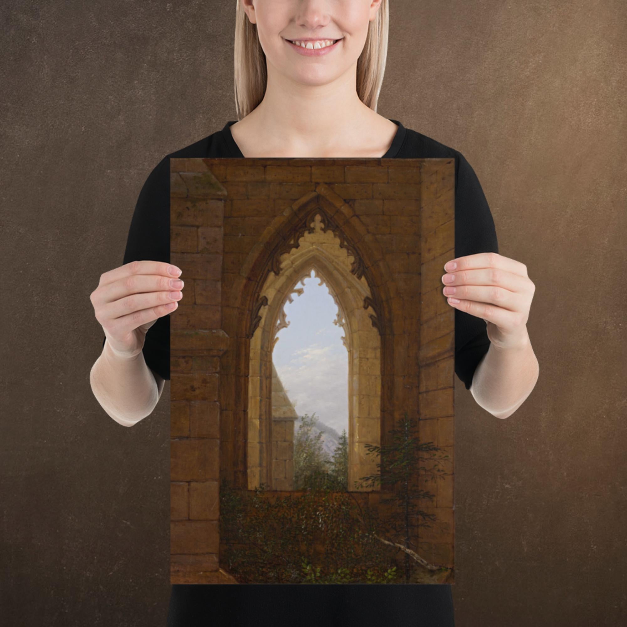 Gothic Window in the Monastery of Obyn by Carl Gustav Carus, Digital Poster/Print, Available in Multiple Sizes