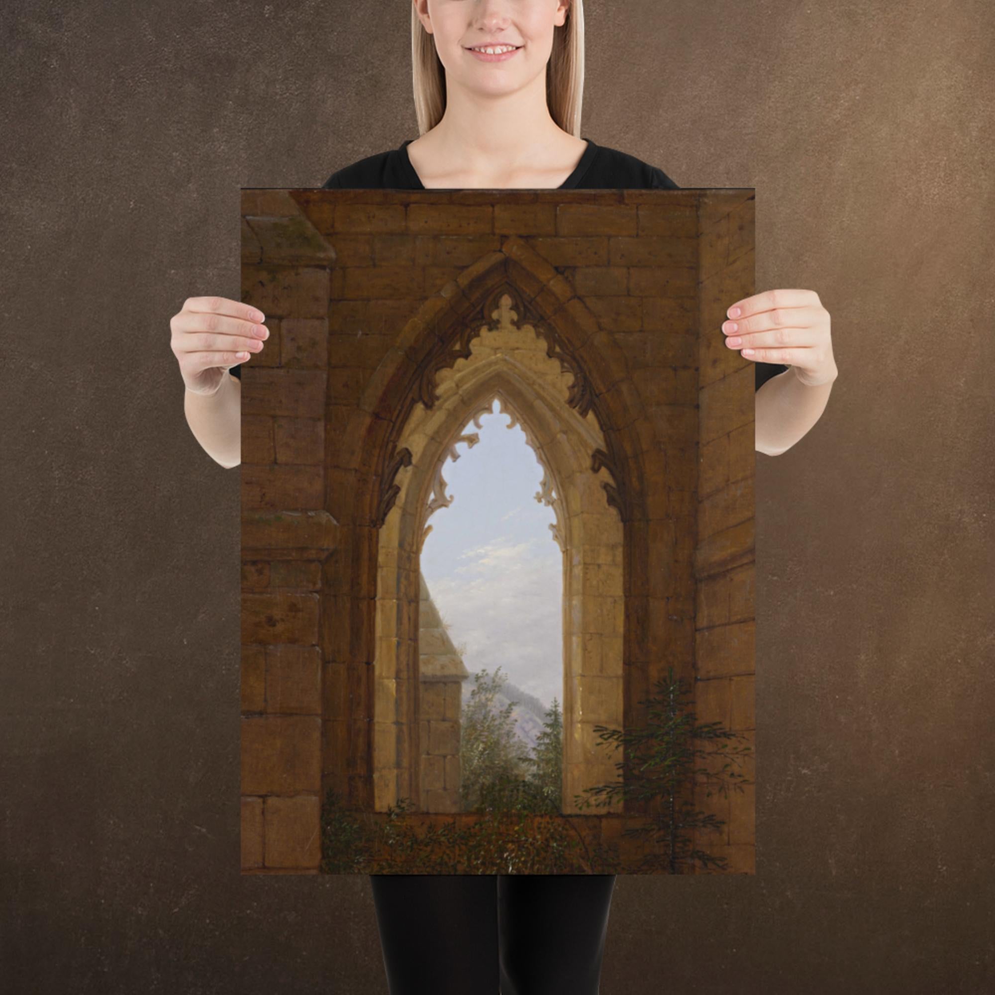 Gothic Window in the Monastery of Obyn by Carl Gustav Carus, Digital Poster/Print, Available in Multiple Sizes