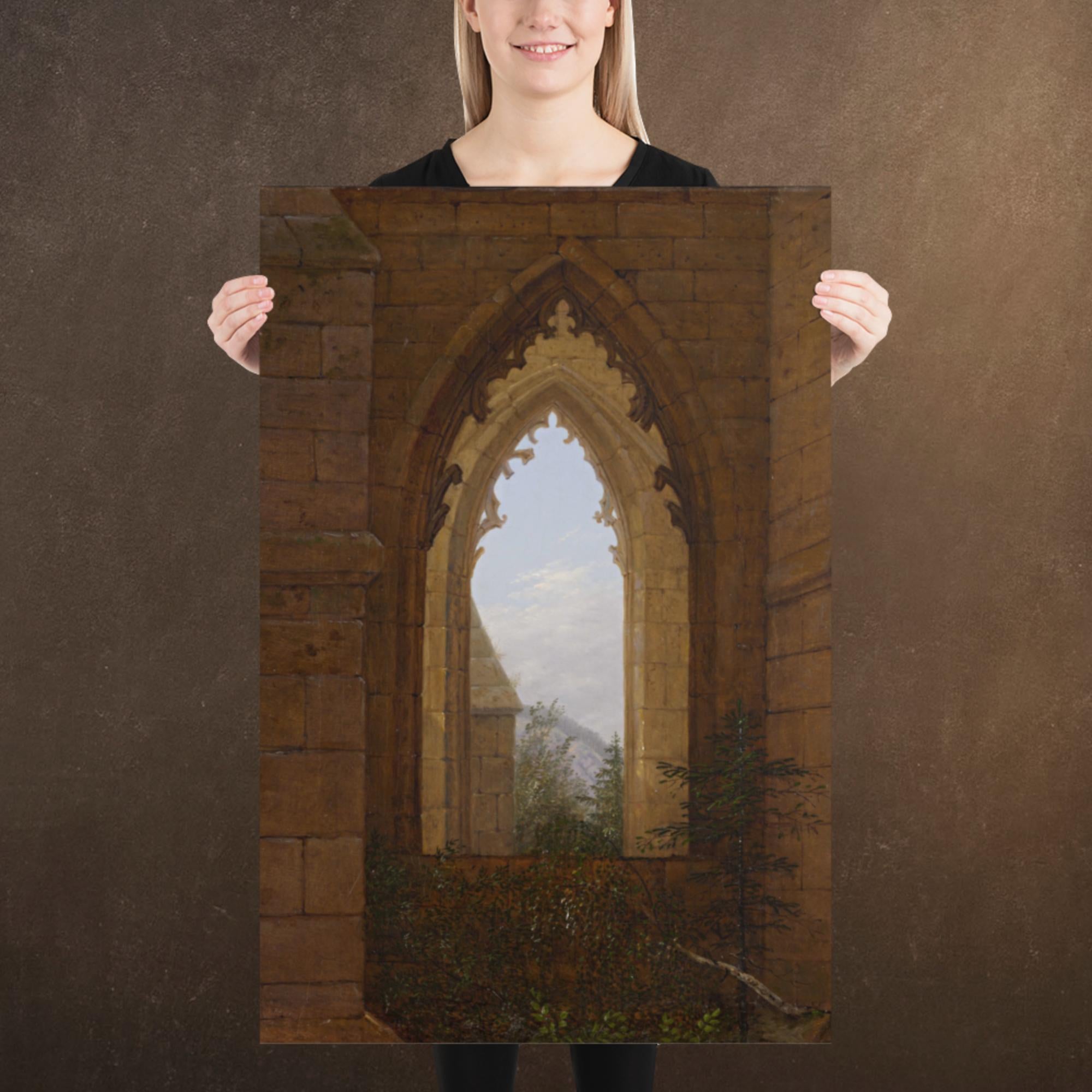 Gothic Window in the Monastery of Obyn by Carl Gustav Carus, Digital Poster/Print, Available in Multiple Sizes